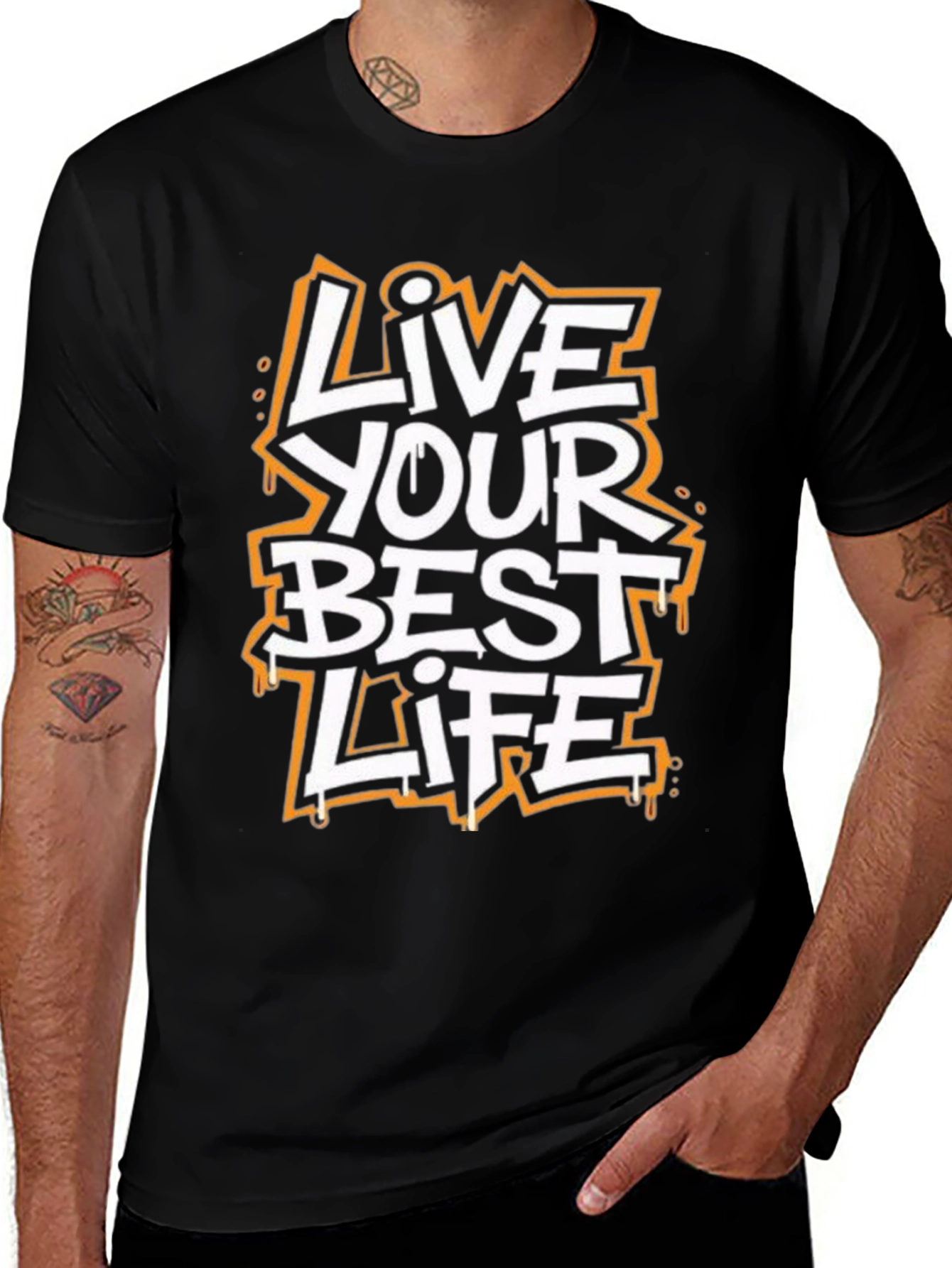 Live Your Best Life Graphic Tee - Black