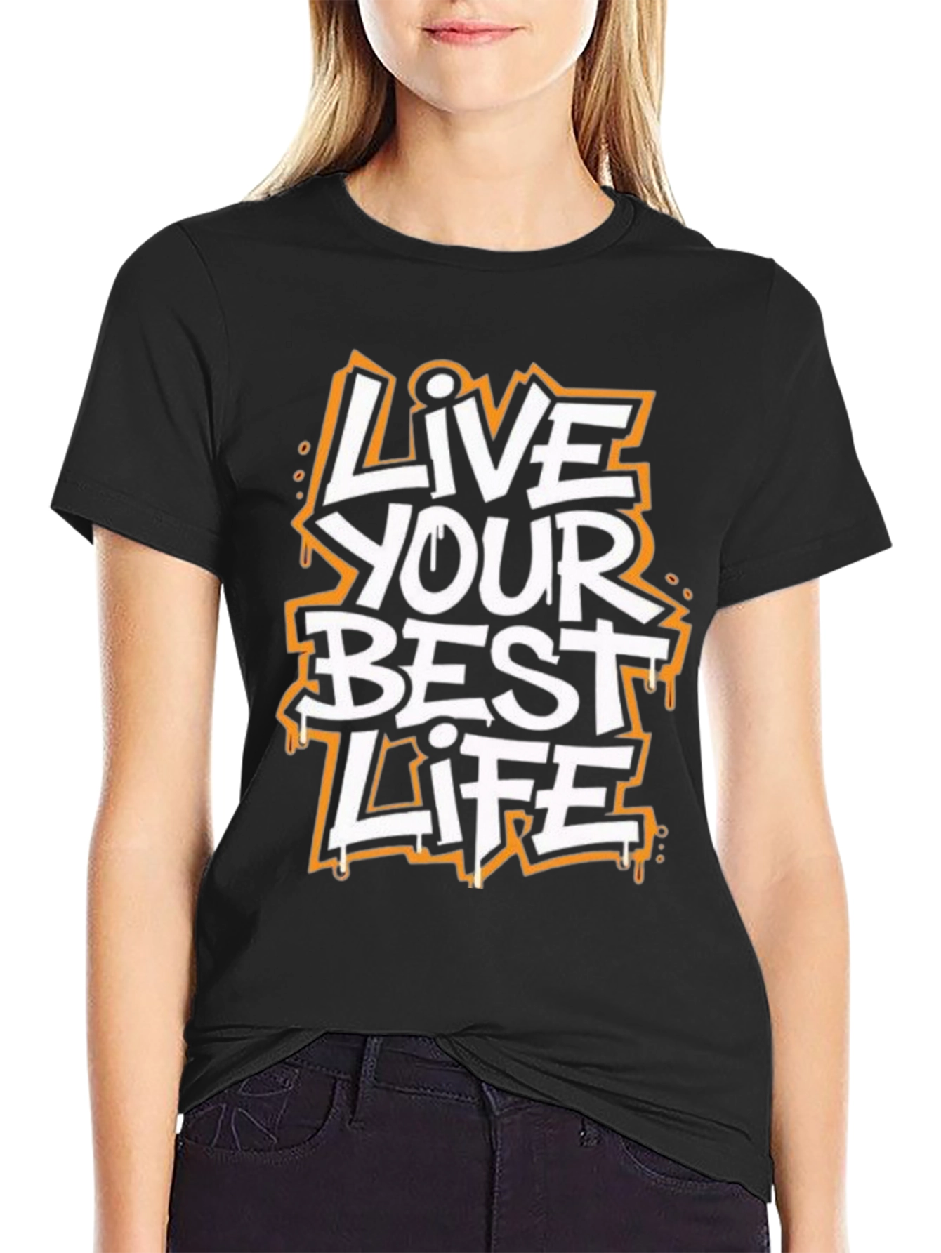 Live Your Best Life Graphic Tee - Black