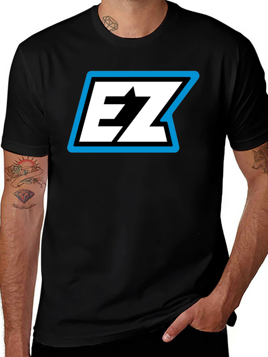 EZ Logo Black T-Shirt - Bold Graphic Tee