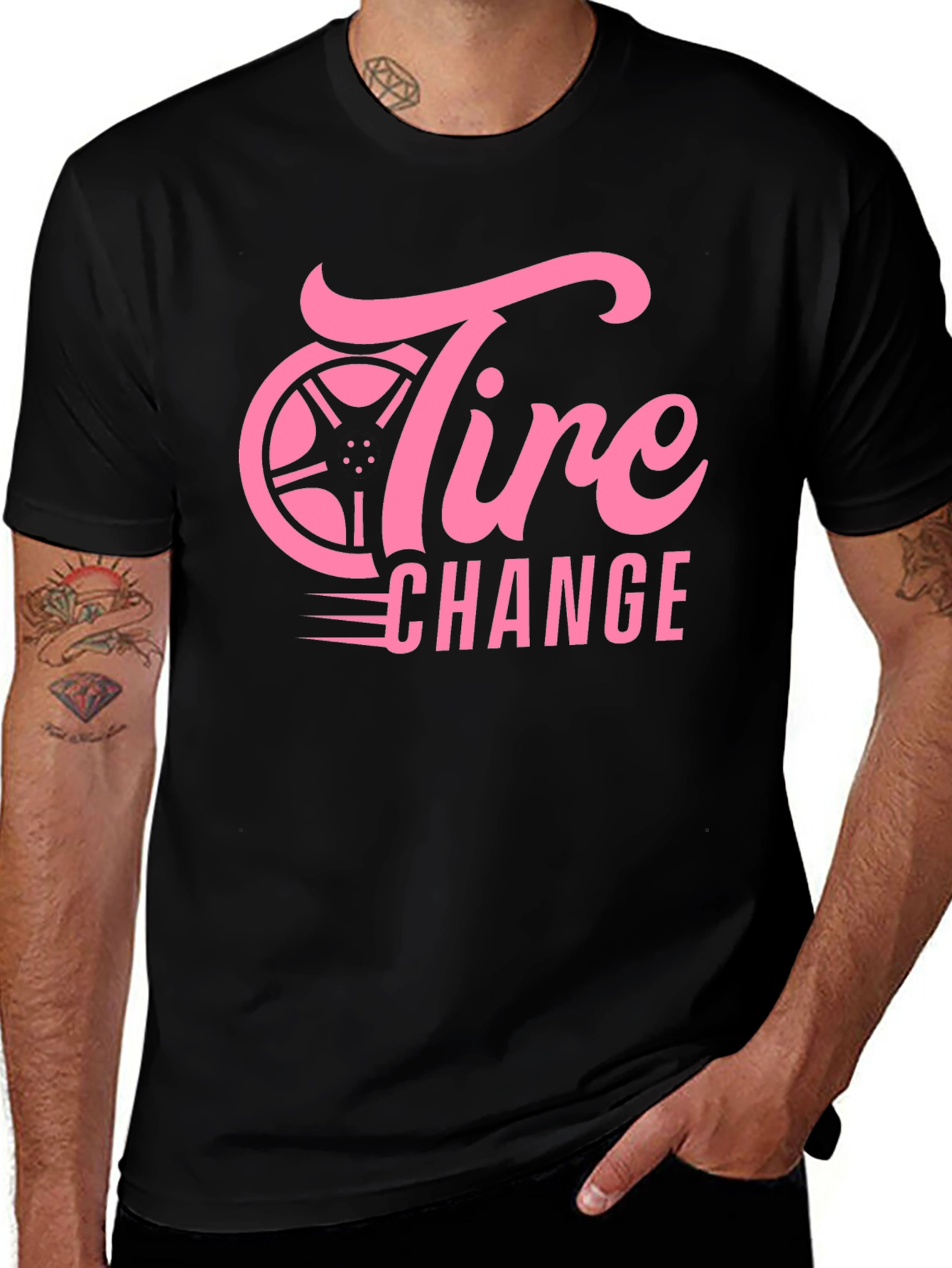 Tire Change Graphic Tee - Black