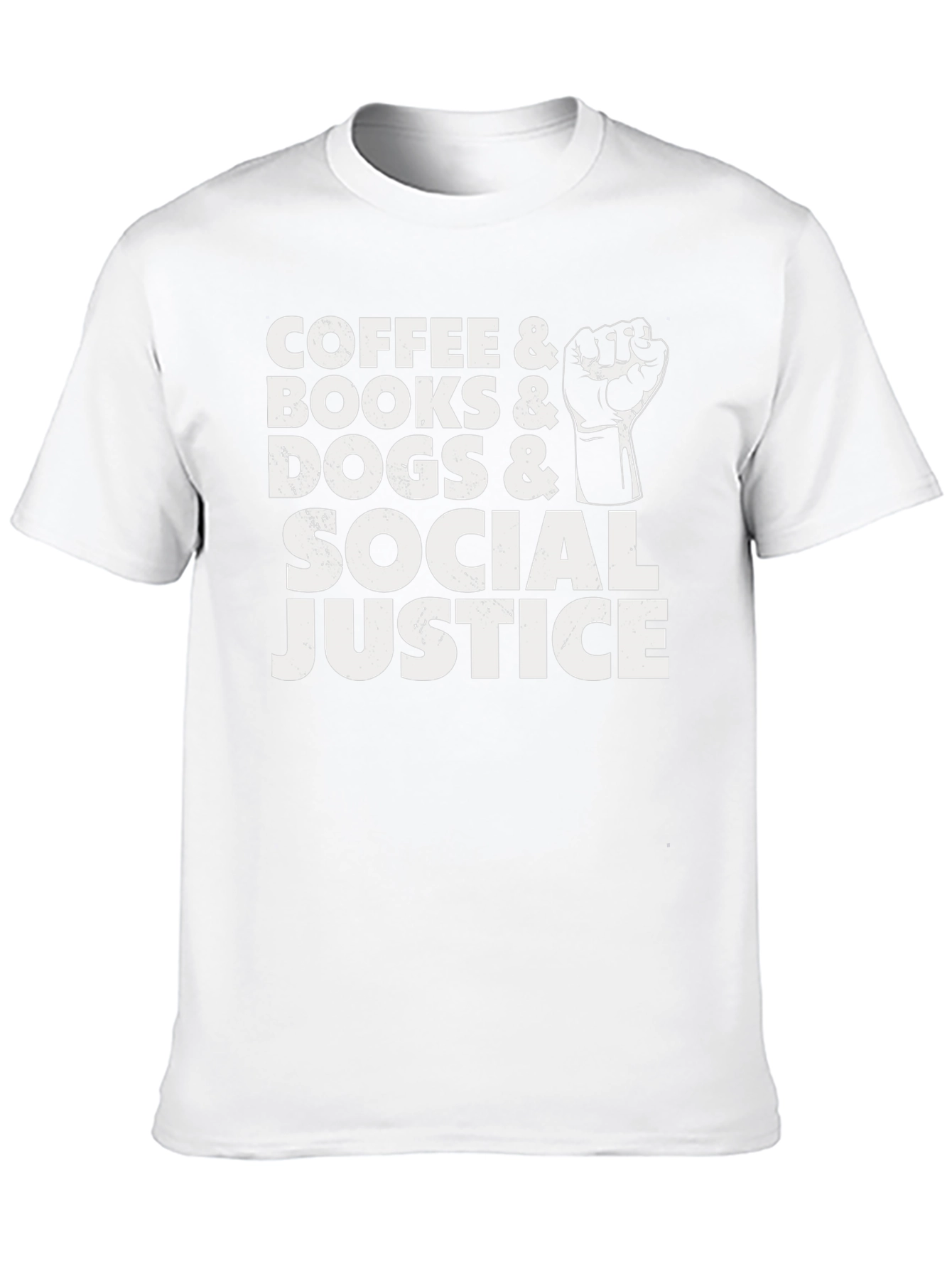 Coffee Books Dogs Social Justice T-Shirt
