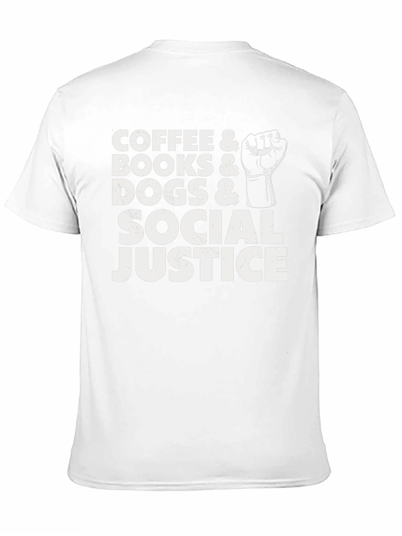 Coffee Books Dogs Social Justice T-Shirt