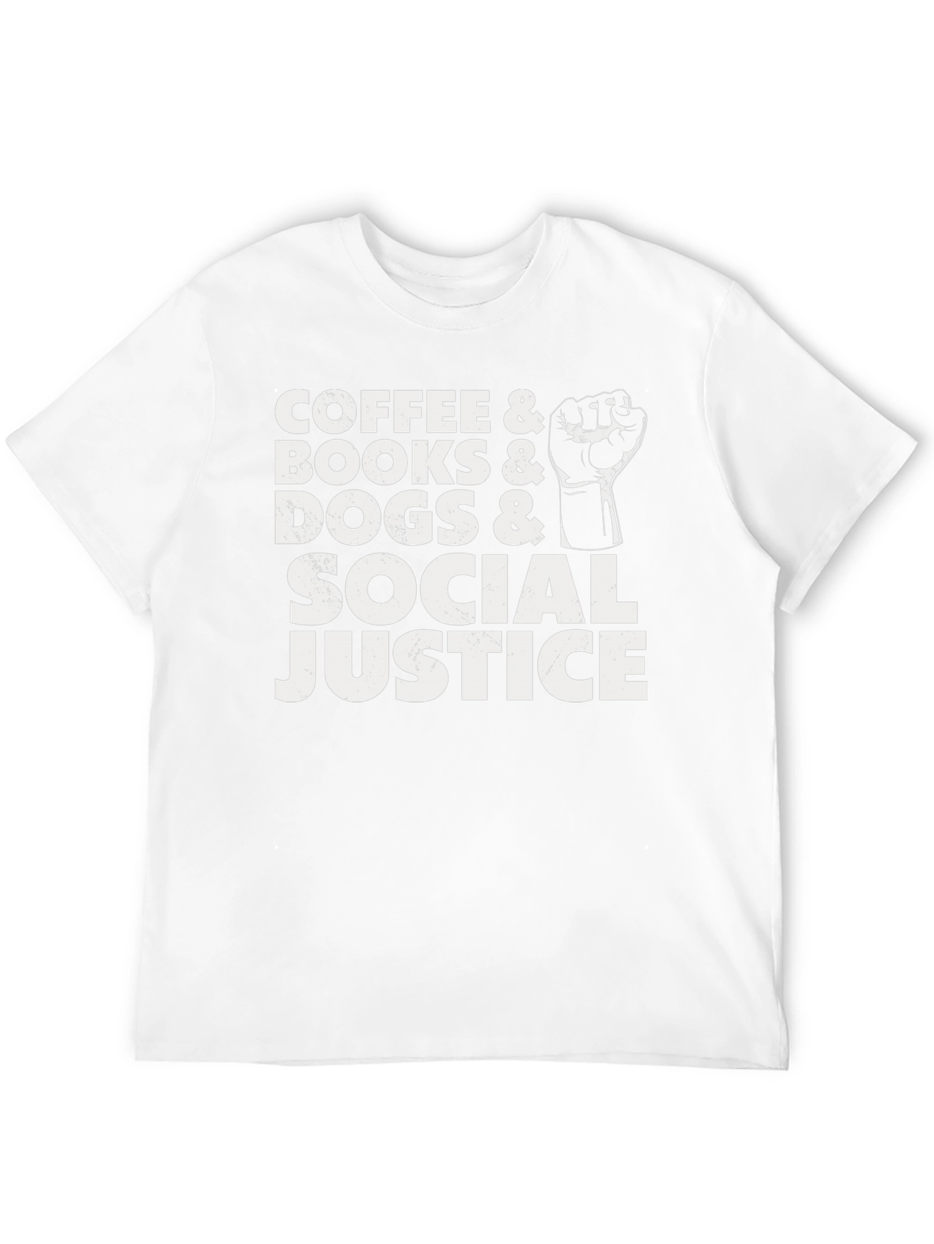 Coffee Books Dogs Social Justice T-Shirt