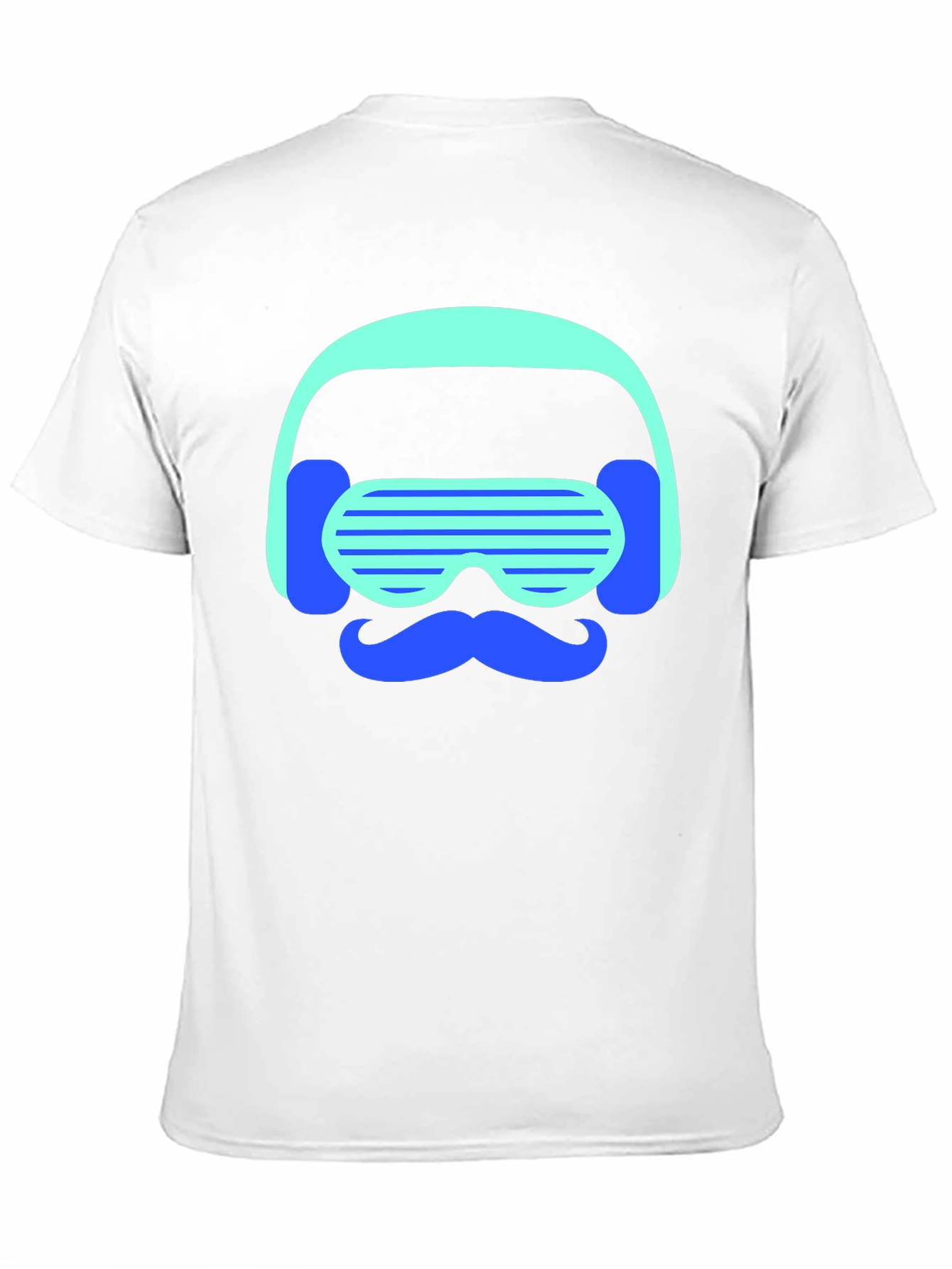 Retro Vibes T-Shirt: Mustache DJ Graphic Tee