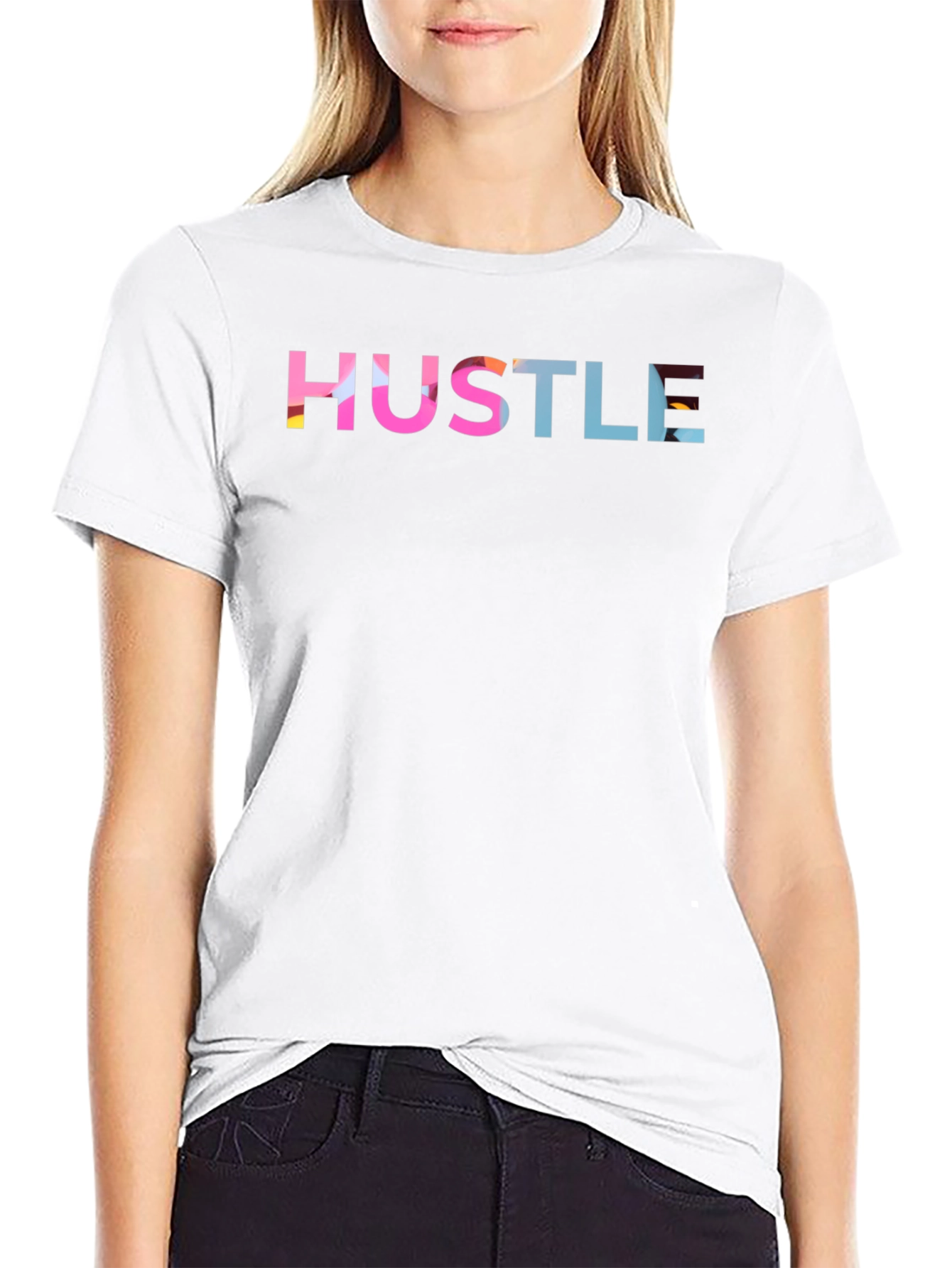 Hustle Graphic Print Black T-Shirt