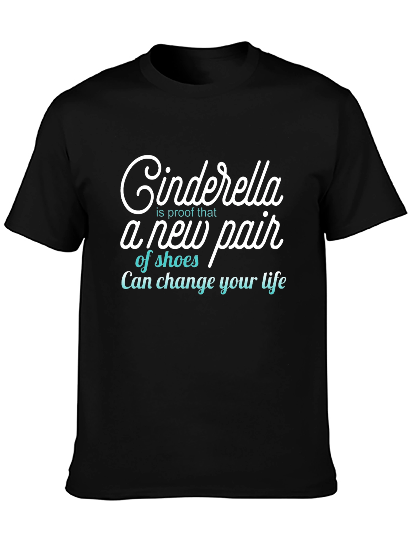 Cinderella Shoes T-Shirt Funny Womens Tee