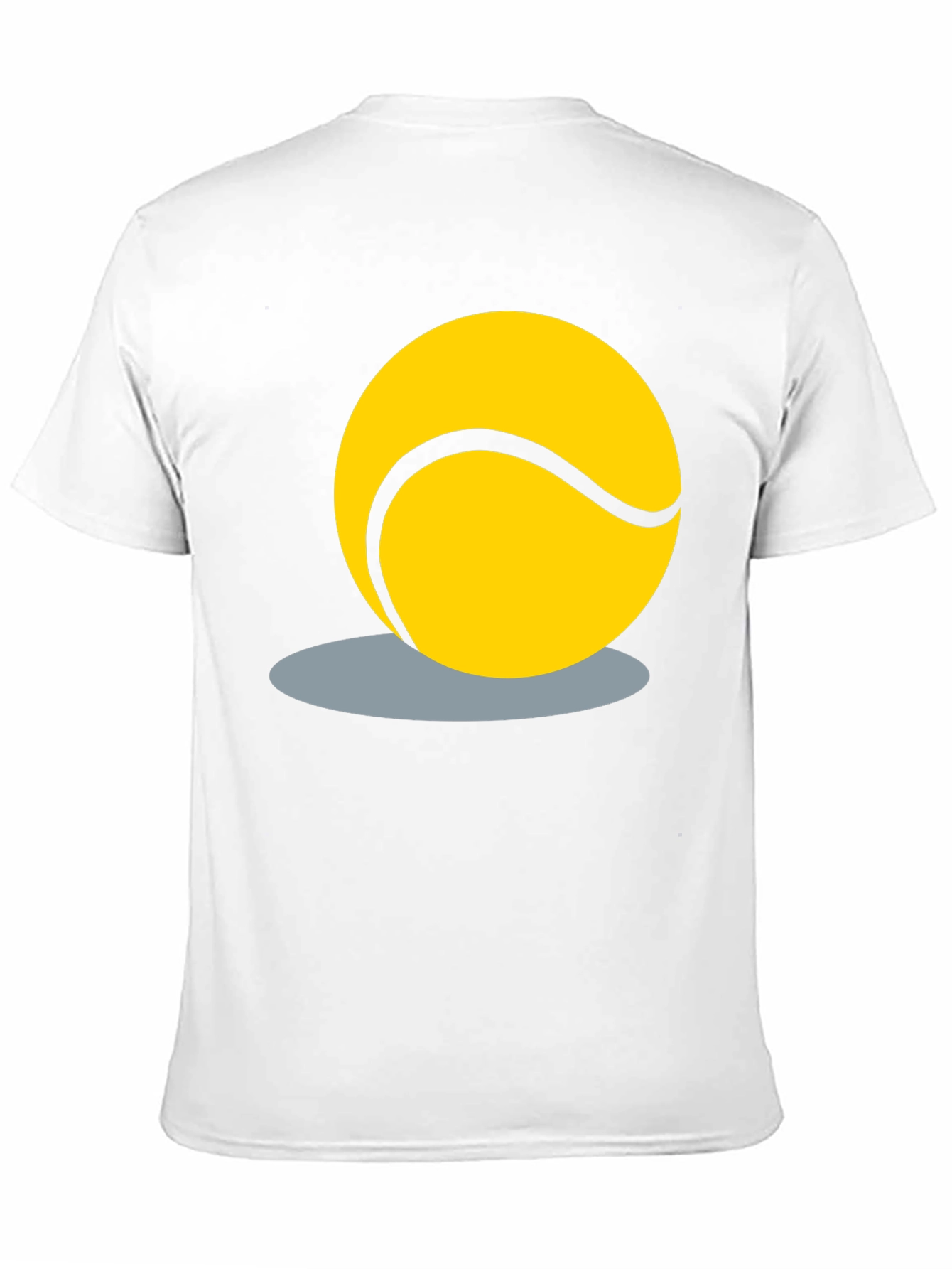 Tennis Ball Graphic Tee - Black Cotton T-Shirt