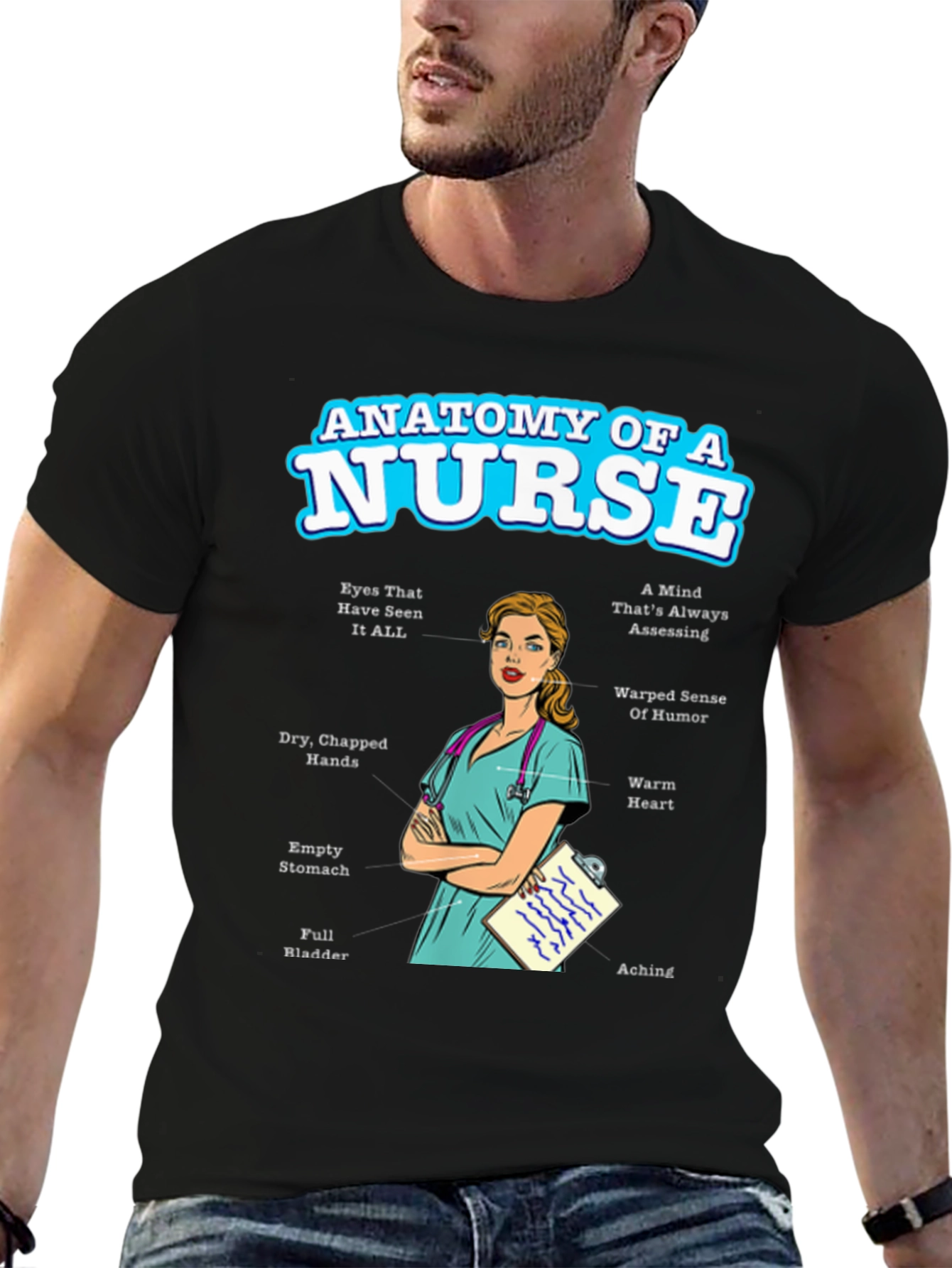 Anatomy of a Nurse T-Shirt - Funny Nurse Gift