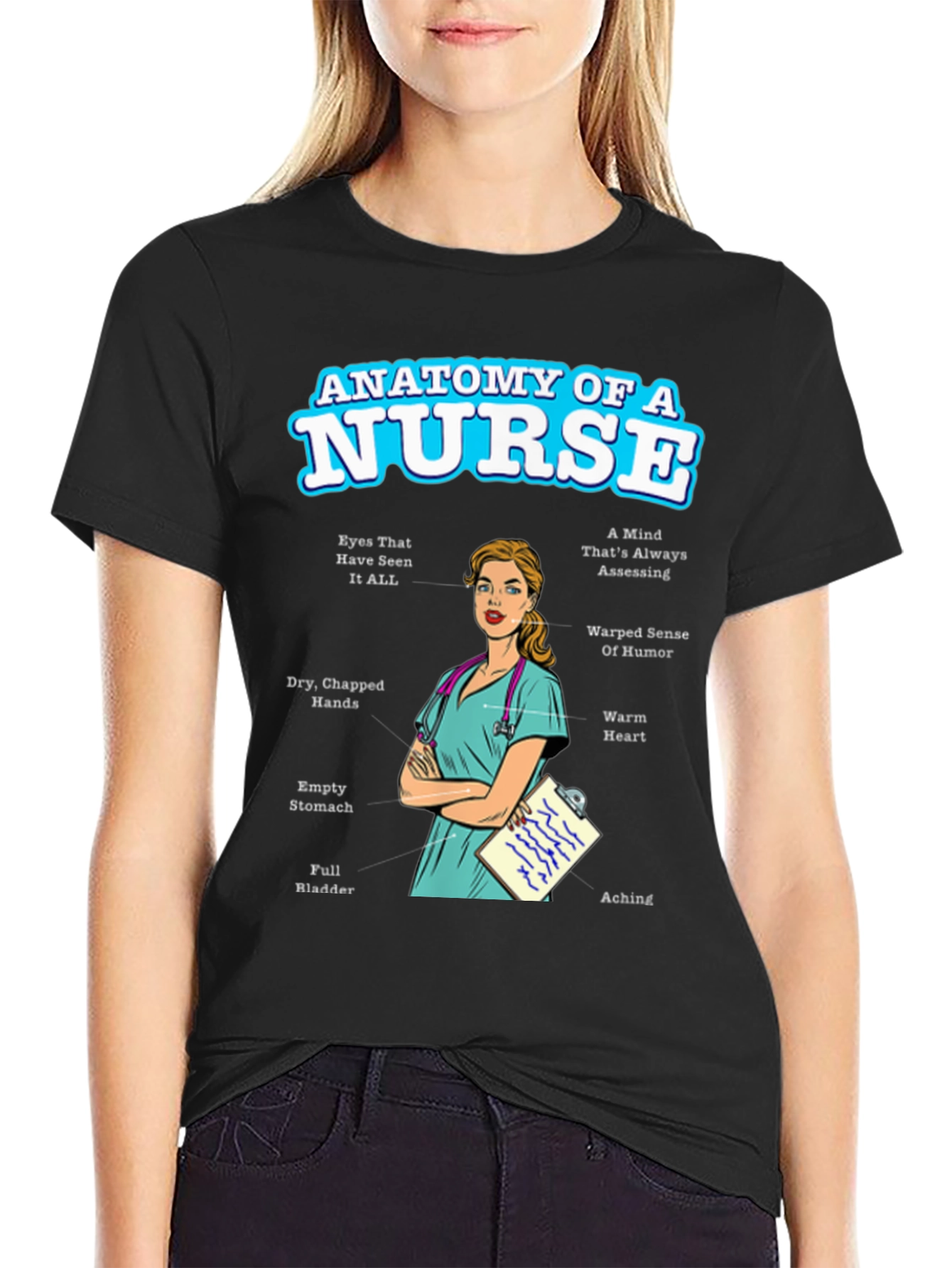 Anatomy of a Nurse T-Shirt - Funny Nurse Gift