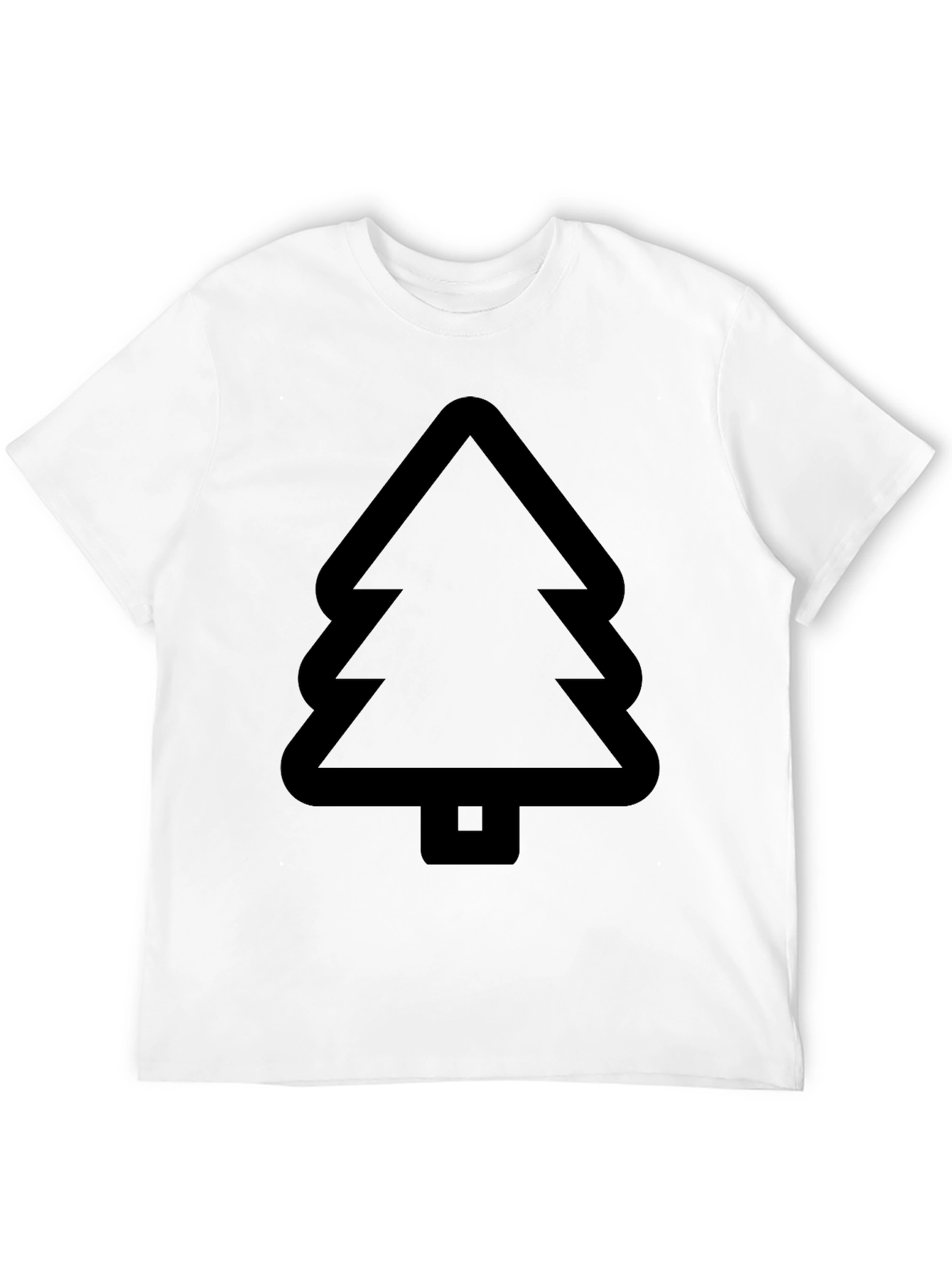 Minimalist Tree Graphic Tee - Black