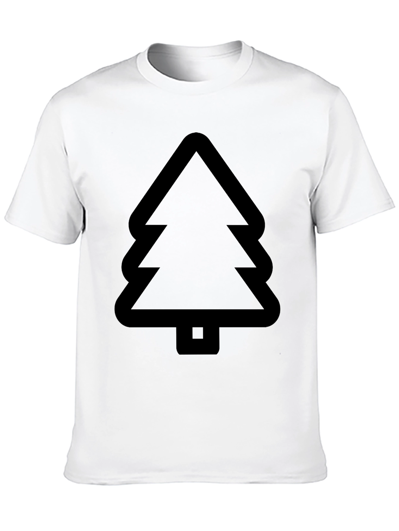Minimalist Tree Graphic Tee - Black