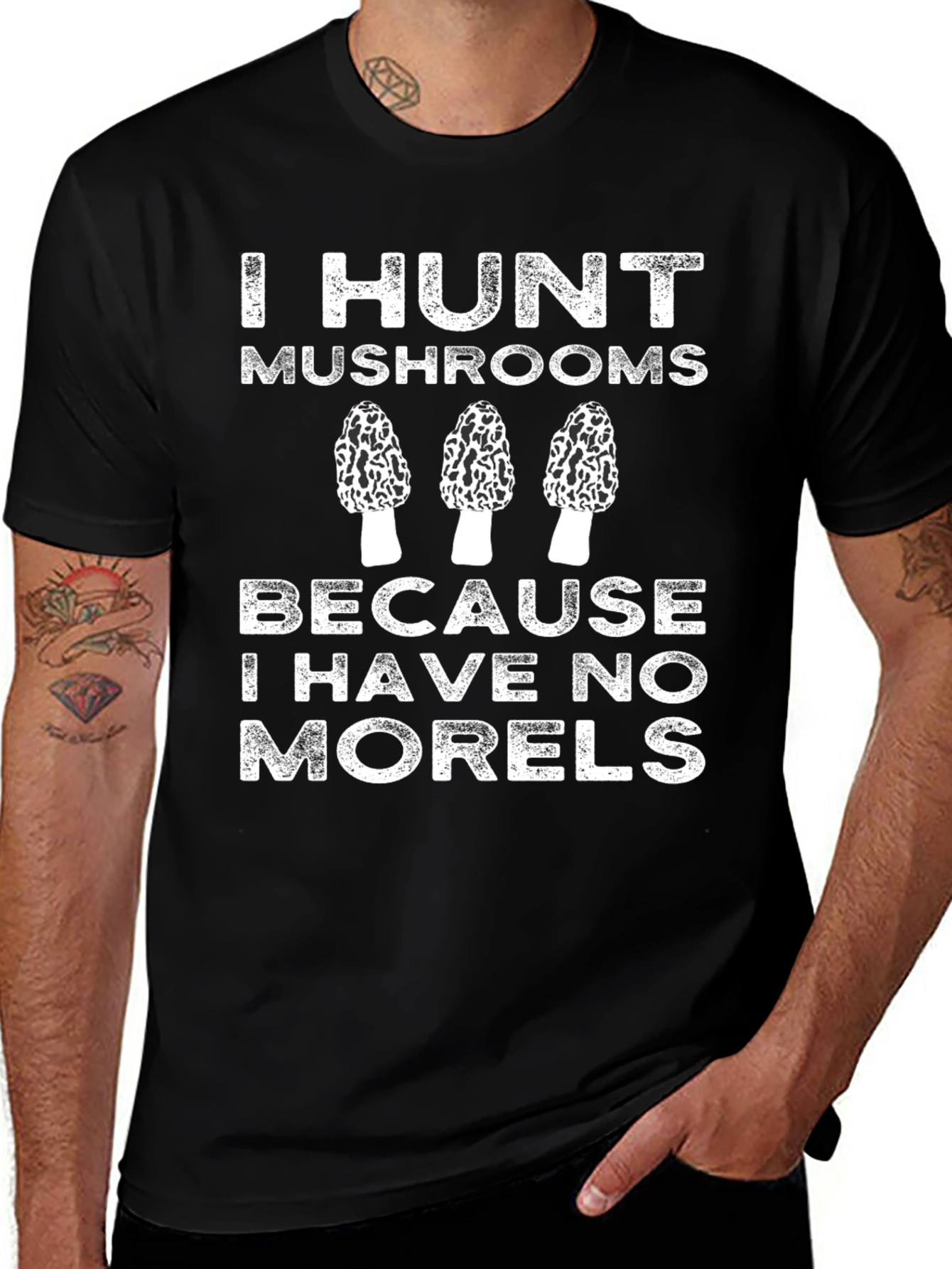 I Hunt Mushrooms Funny Novelty T-Shirt