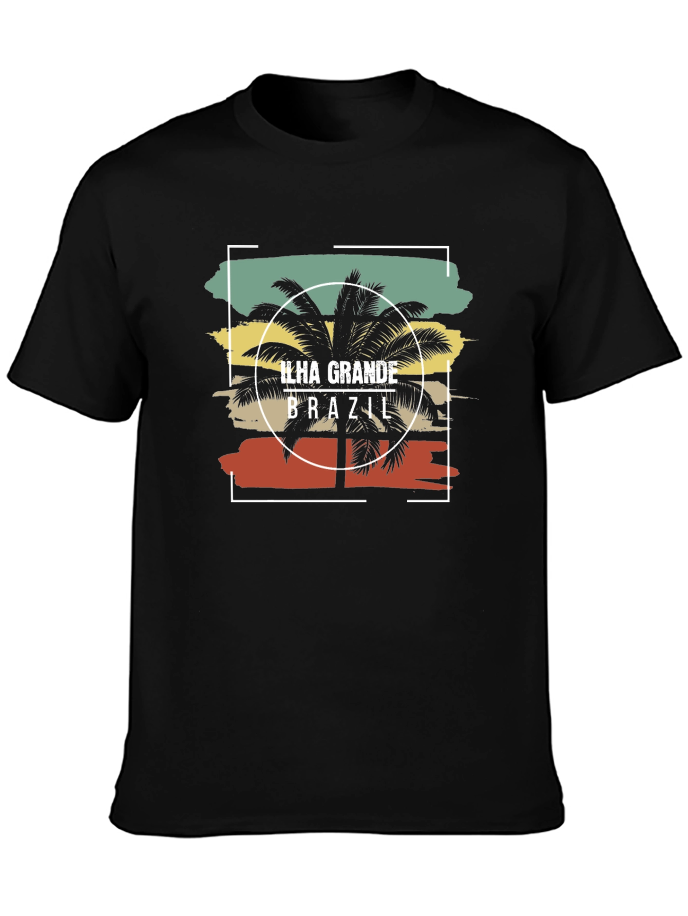 Ilha Grande Brazil Graphic Tee - Black Cotton T-Shirt