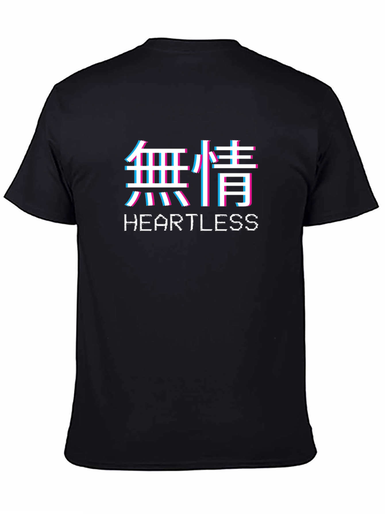 Heartless Text Graphic Tee - Black
