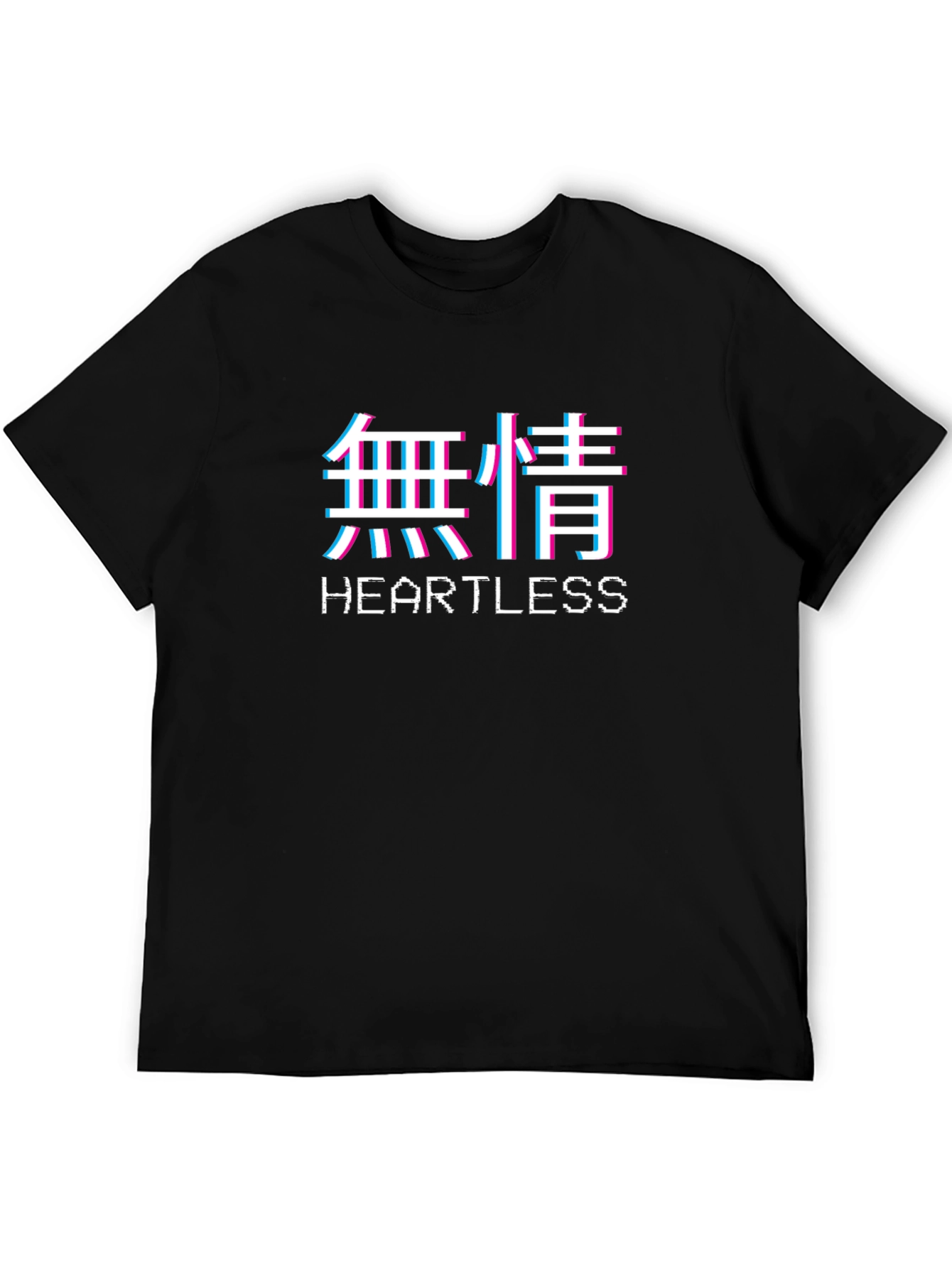 Heartless Text Graphic Tee - Black