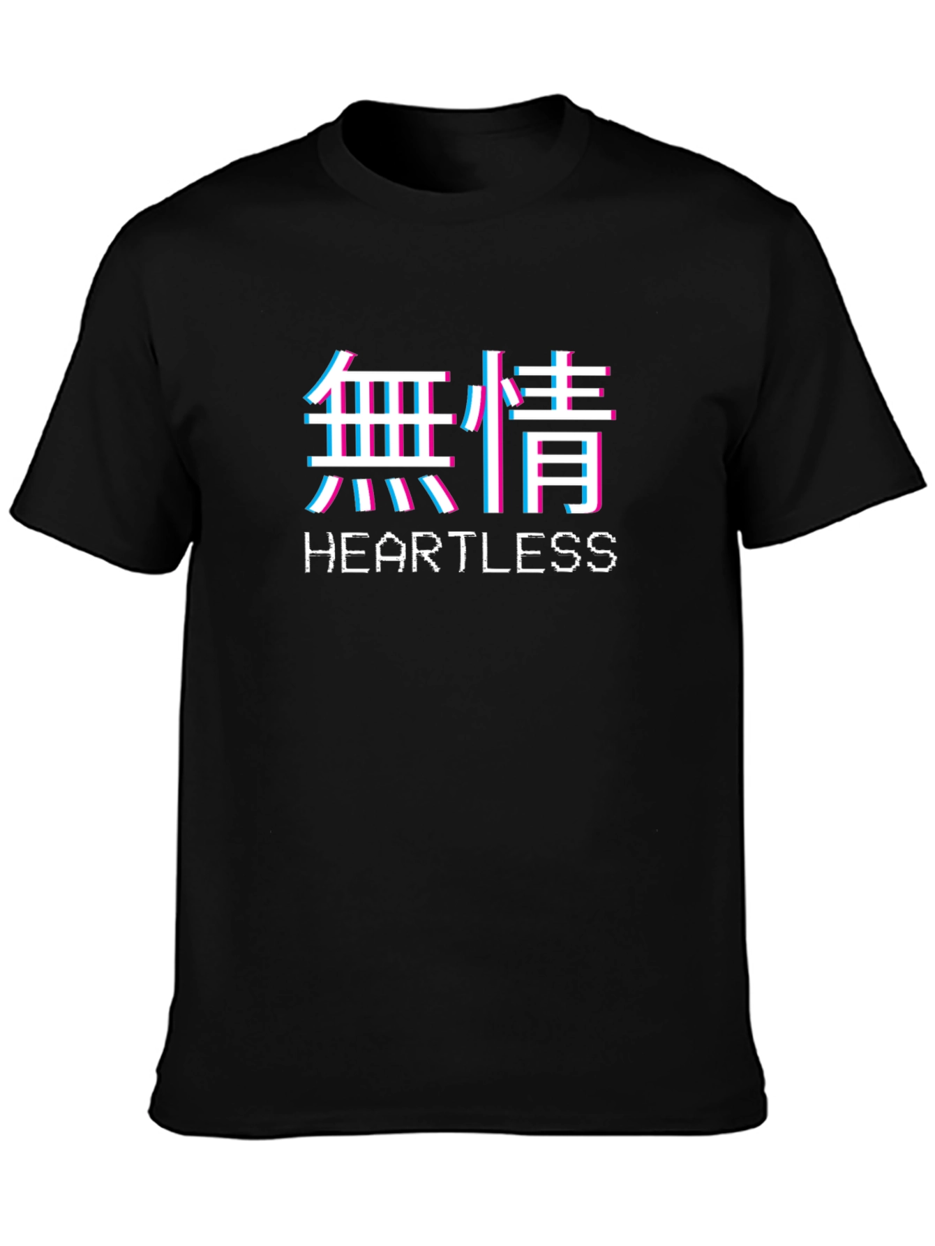 Heartless Text Graphic Tee - Black