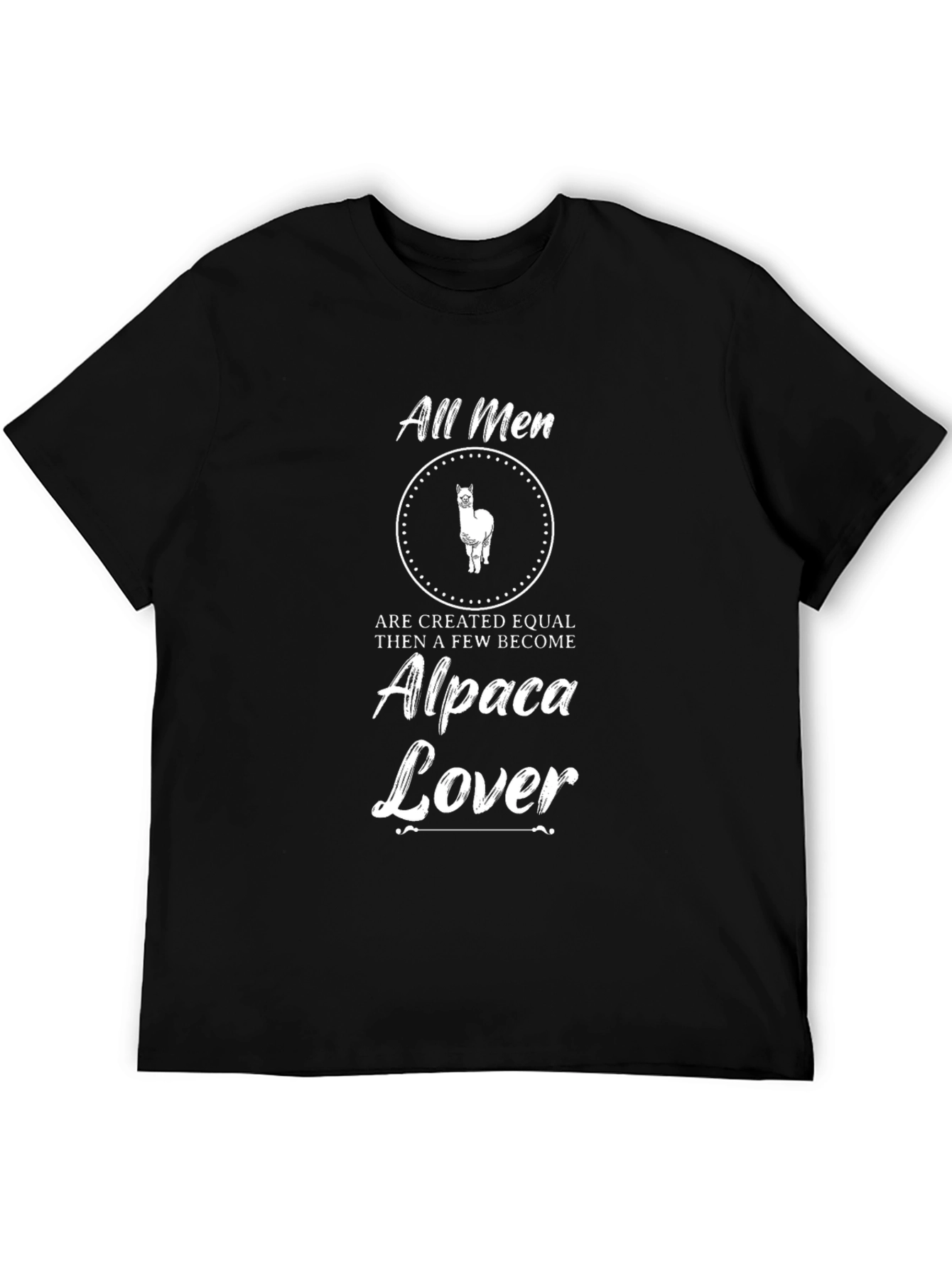 All Men Alpaca Lover Black T-Shirt