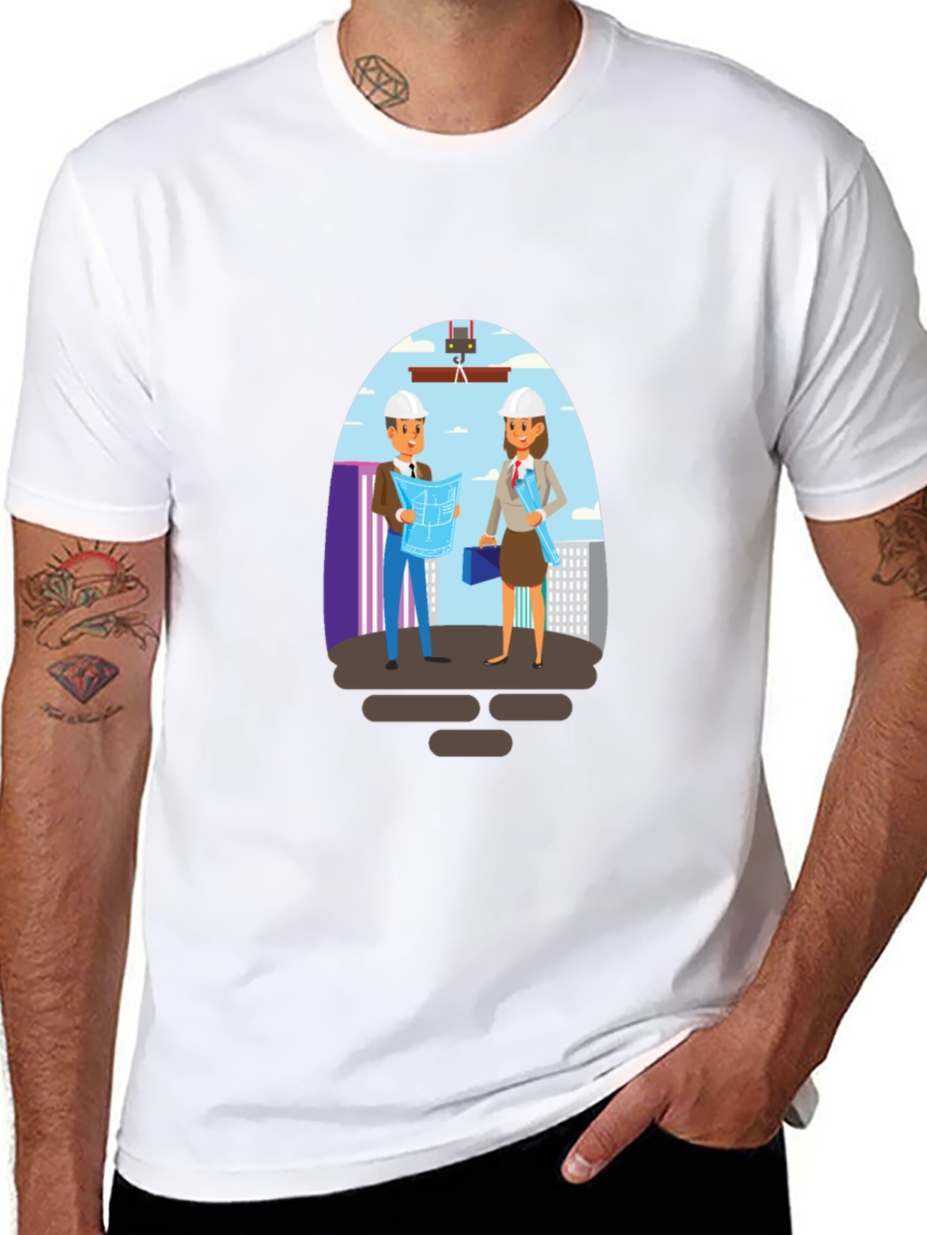 Construction Crew Graphic Tee - Architect Shirt