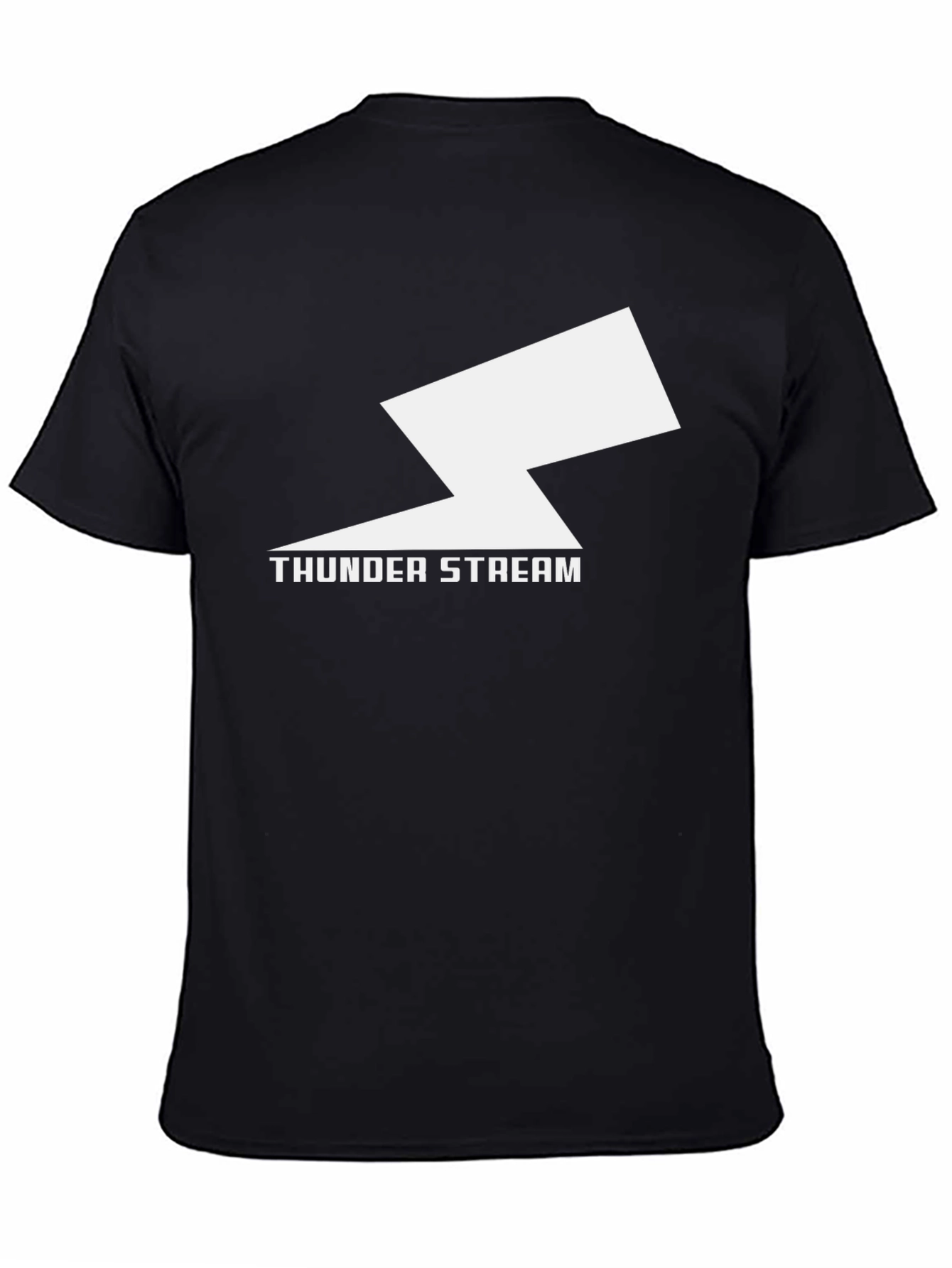Thunder Stream Graphic Tee - Stylish Black Cotton T-Shirt