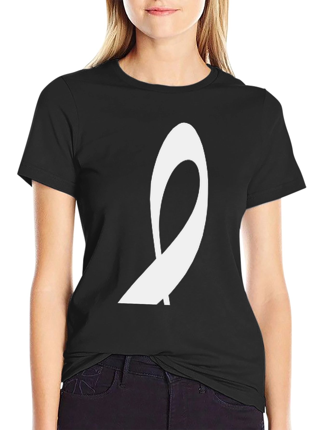 Abstract Graphic Black Tee