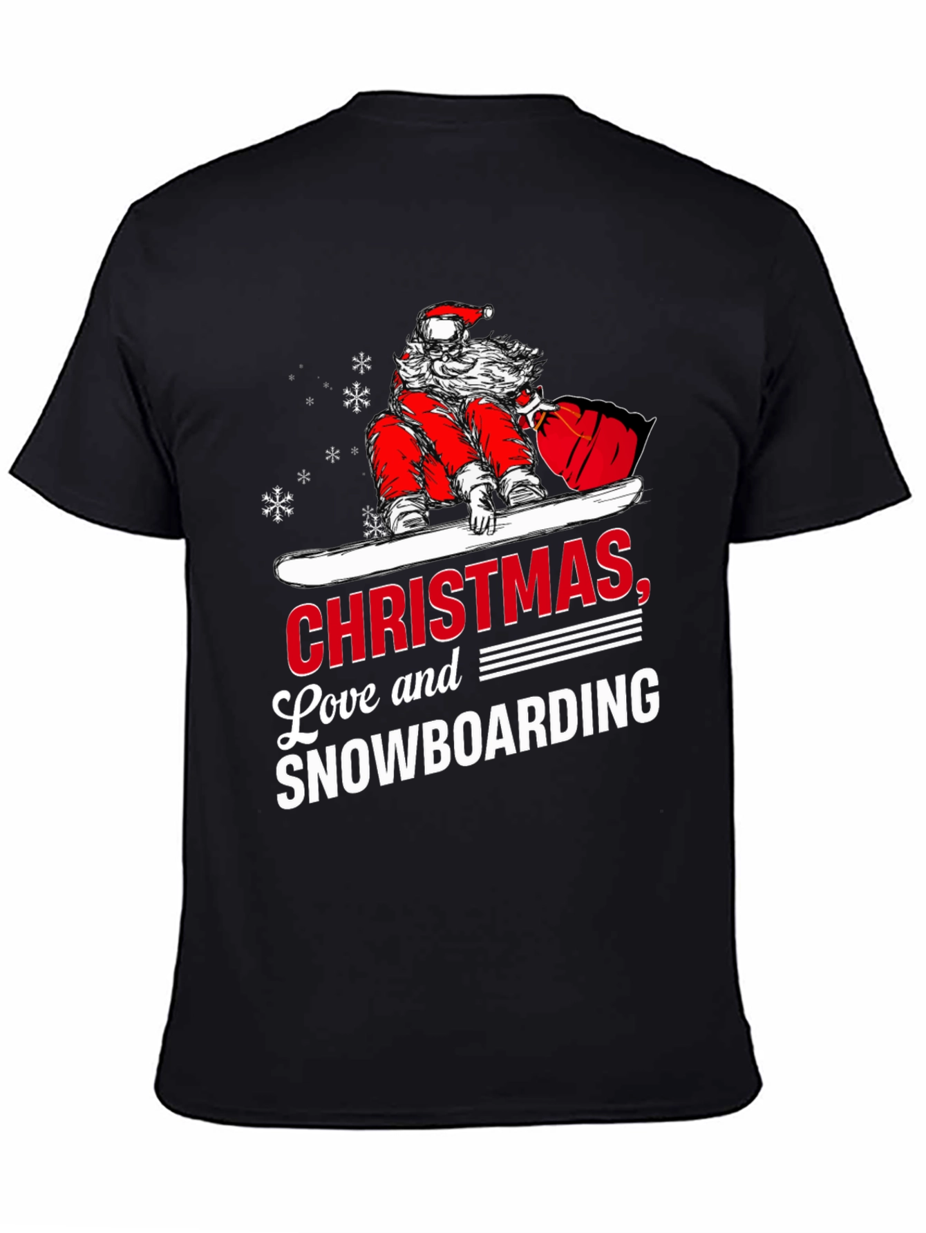 Christmas Snowboarding T-Shirt