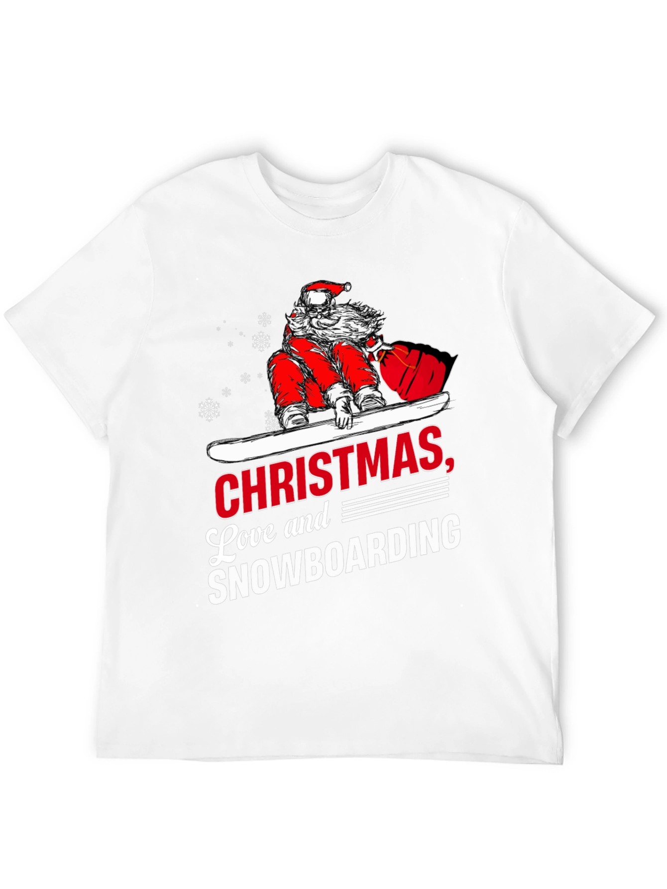 Christmas Snowboarding T-Shirt