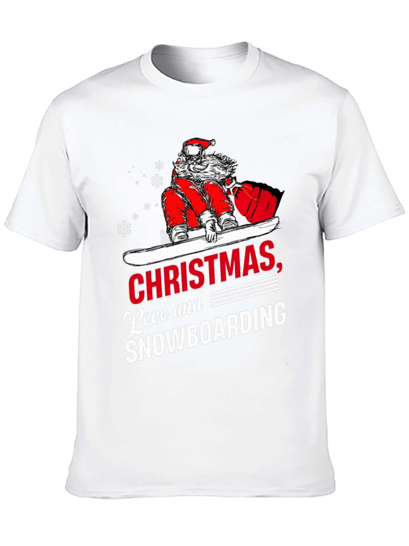 Christmas Snowboarding T-Shirt