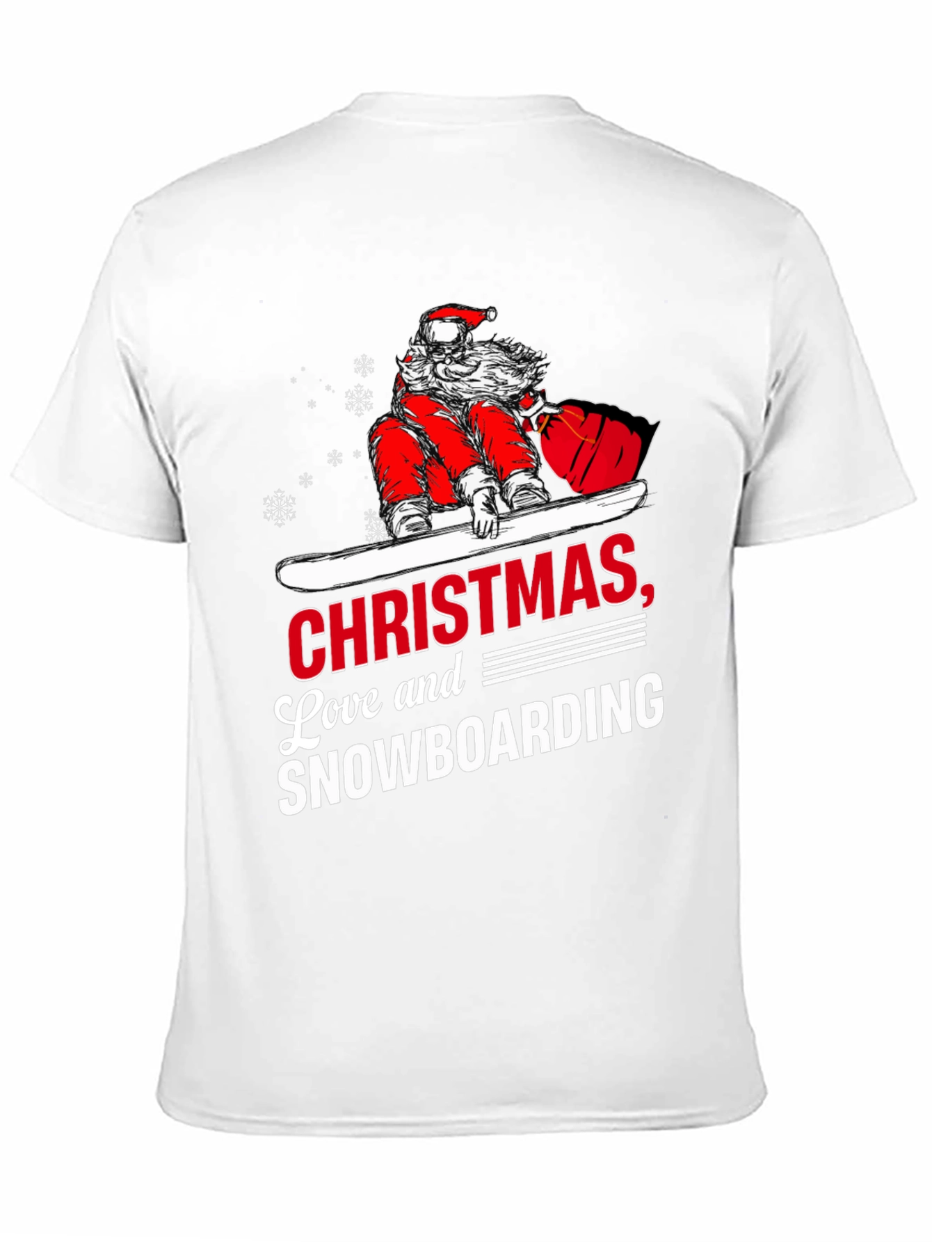 Christmas Snowboarding T-Shirt