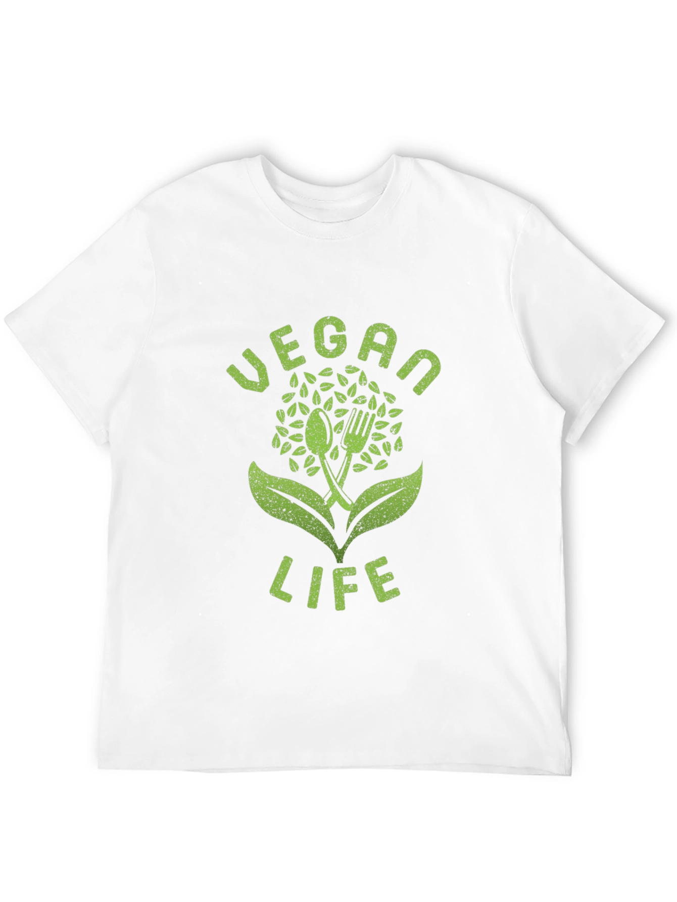 Vegan Life Graphic Tee - Black Cotton T-Shirt
