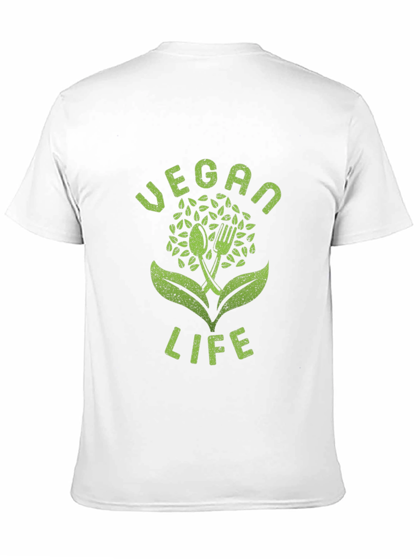 Vegan Life Graphic Tee - Black Cotton T-Shirt