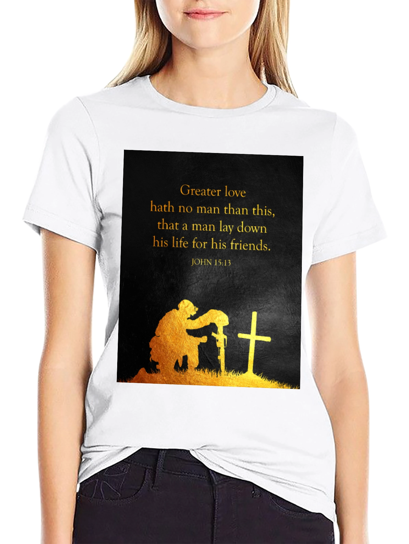 Greater Love Soldier Graphic T-Shirt