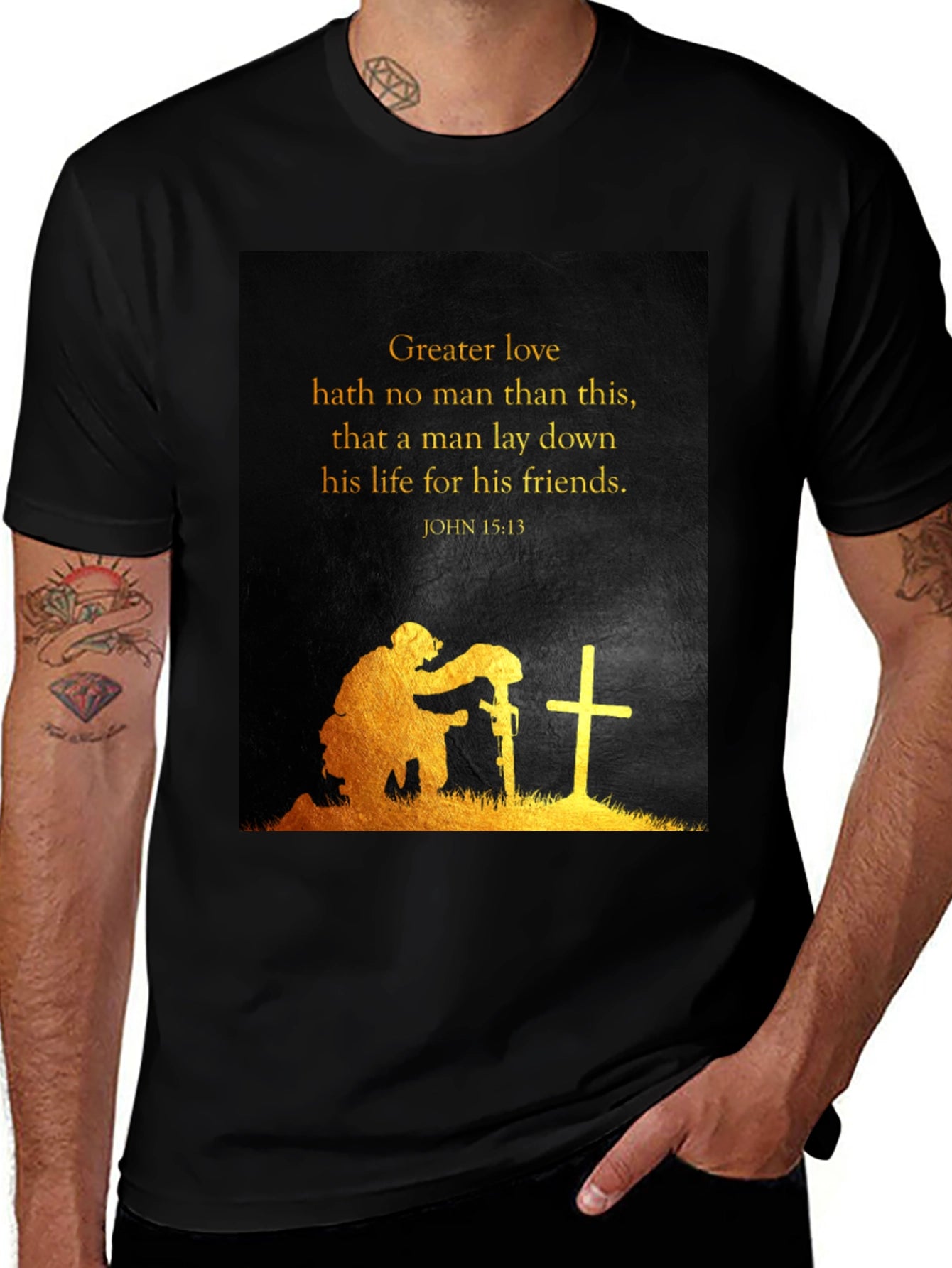 Greater Love Soldier Graphic T-Shirt