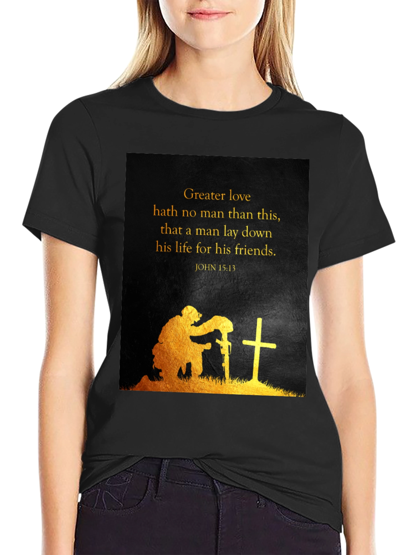 Greater Love Soldier Graphic T-Shirt