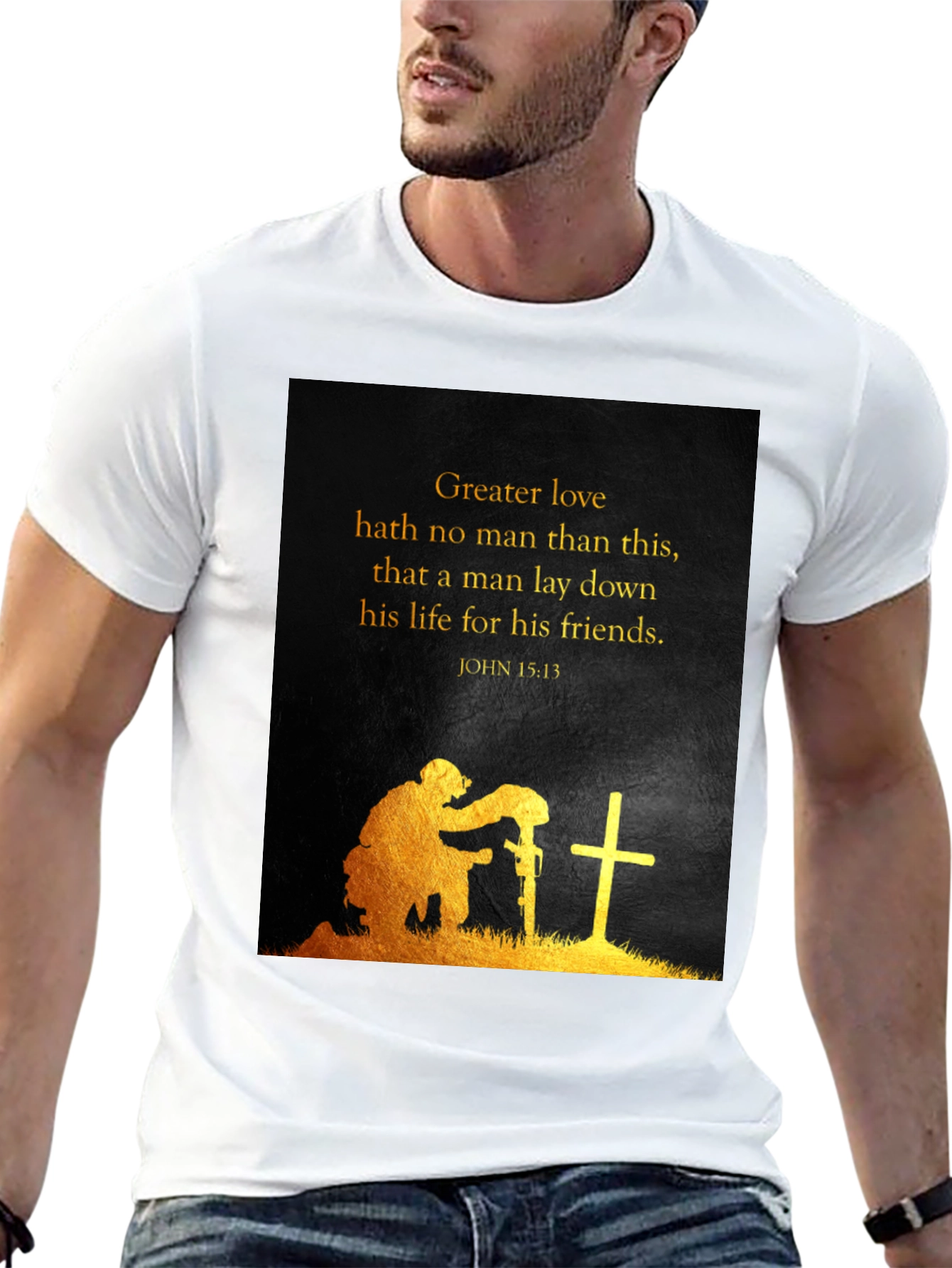 Greater Love Soldier Graphic T-Shirt