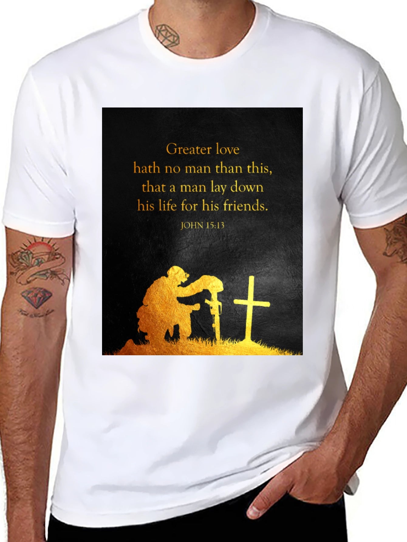 Greater Love Soldier Graphic T-Shirt