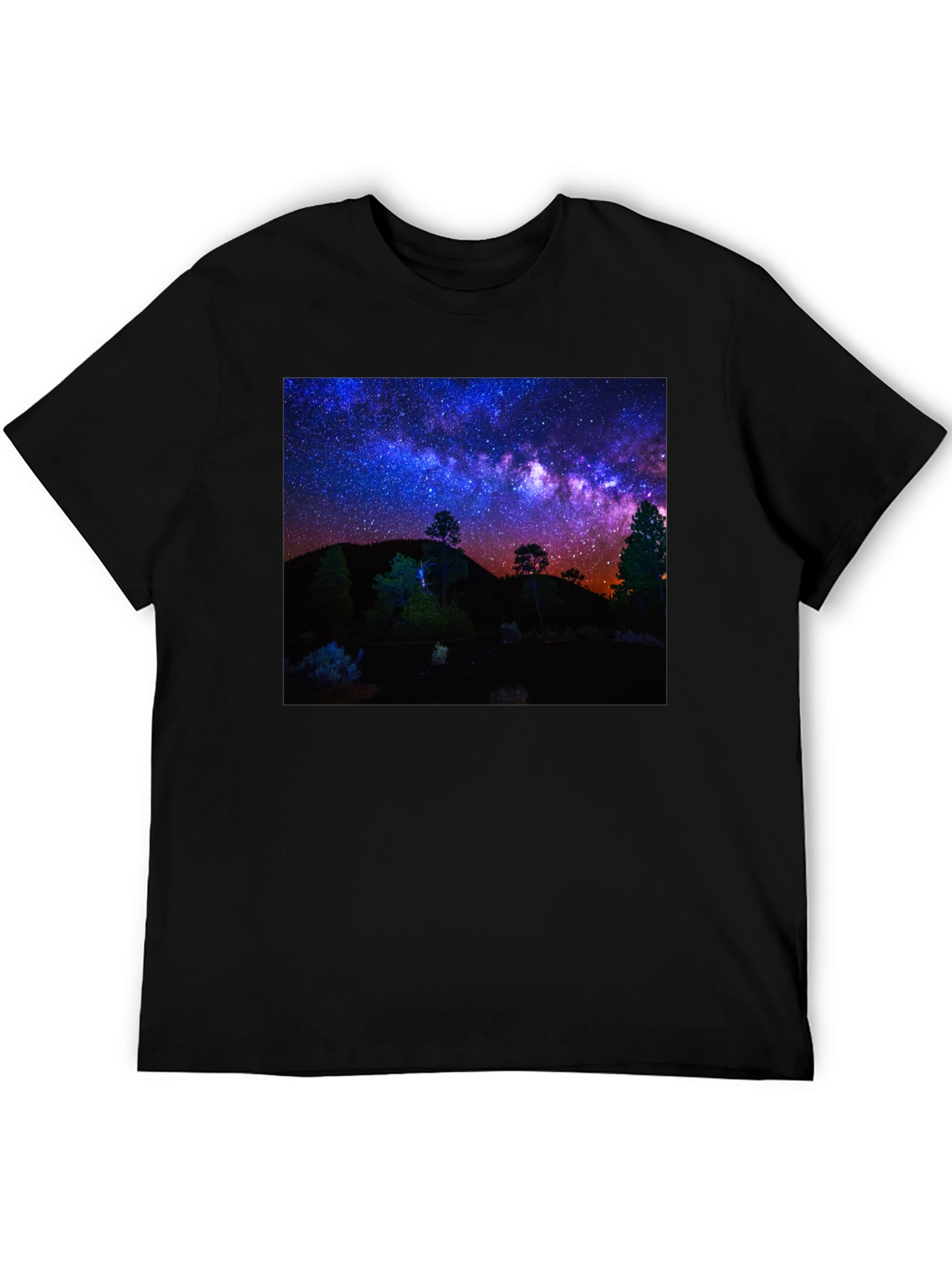 Night Sky Graphic Tee - Mens Black T-Shirt