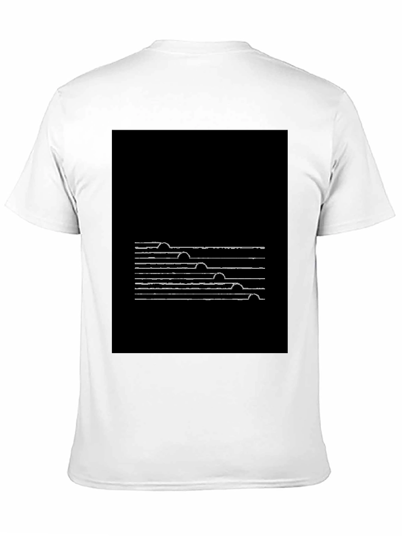 Abstract Line Art Black T-Shirt