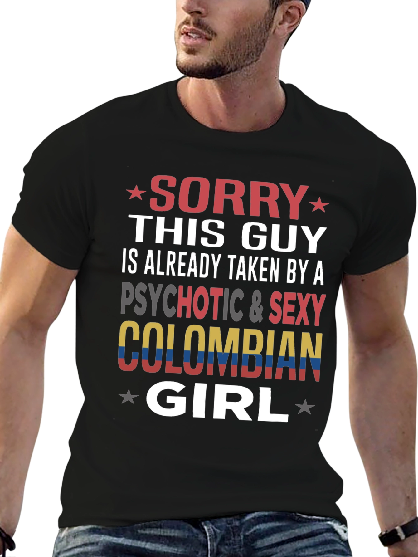 Sorry This Guy is Taken Colombian Girl T-Shirt