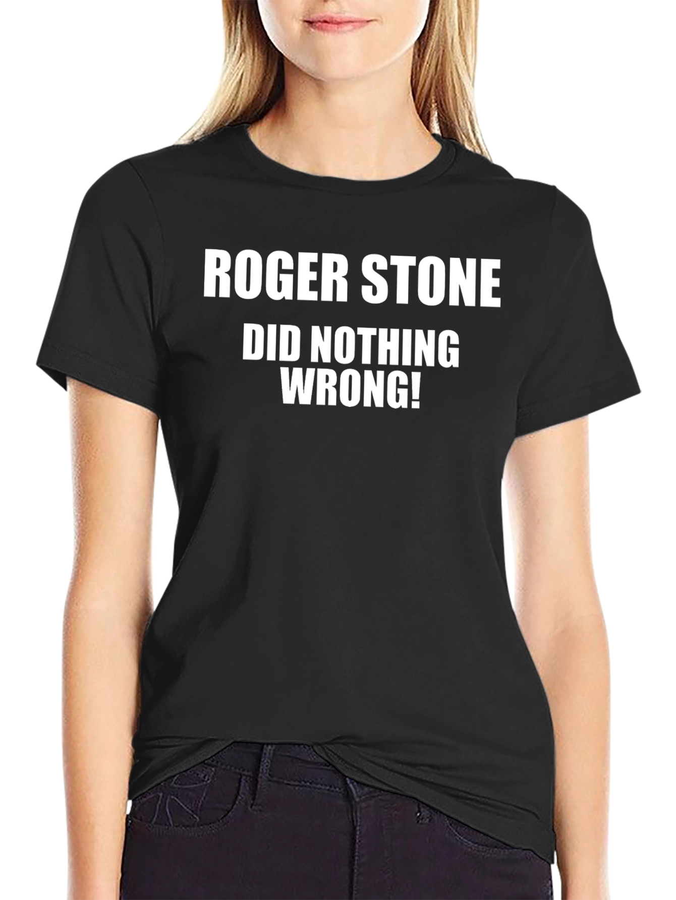 Roger Stone Did Nothing Wrong Black T-Shirt