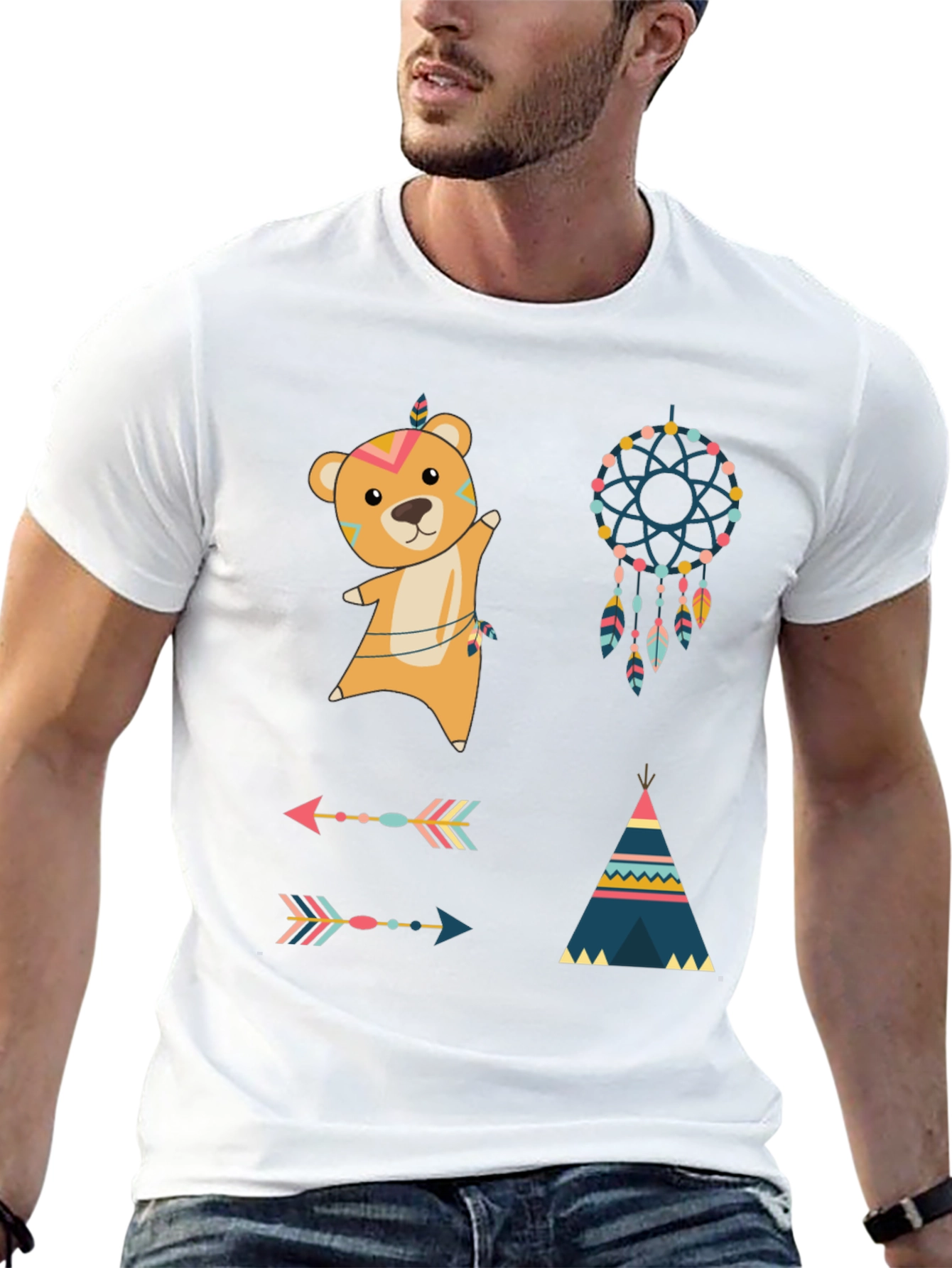 Tribal Bear Graphic Tee