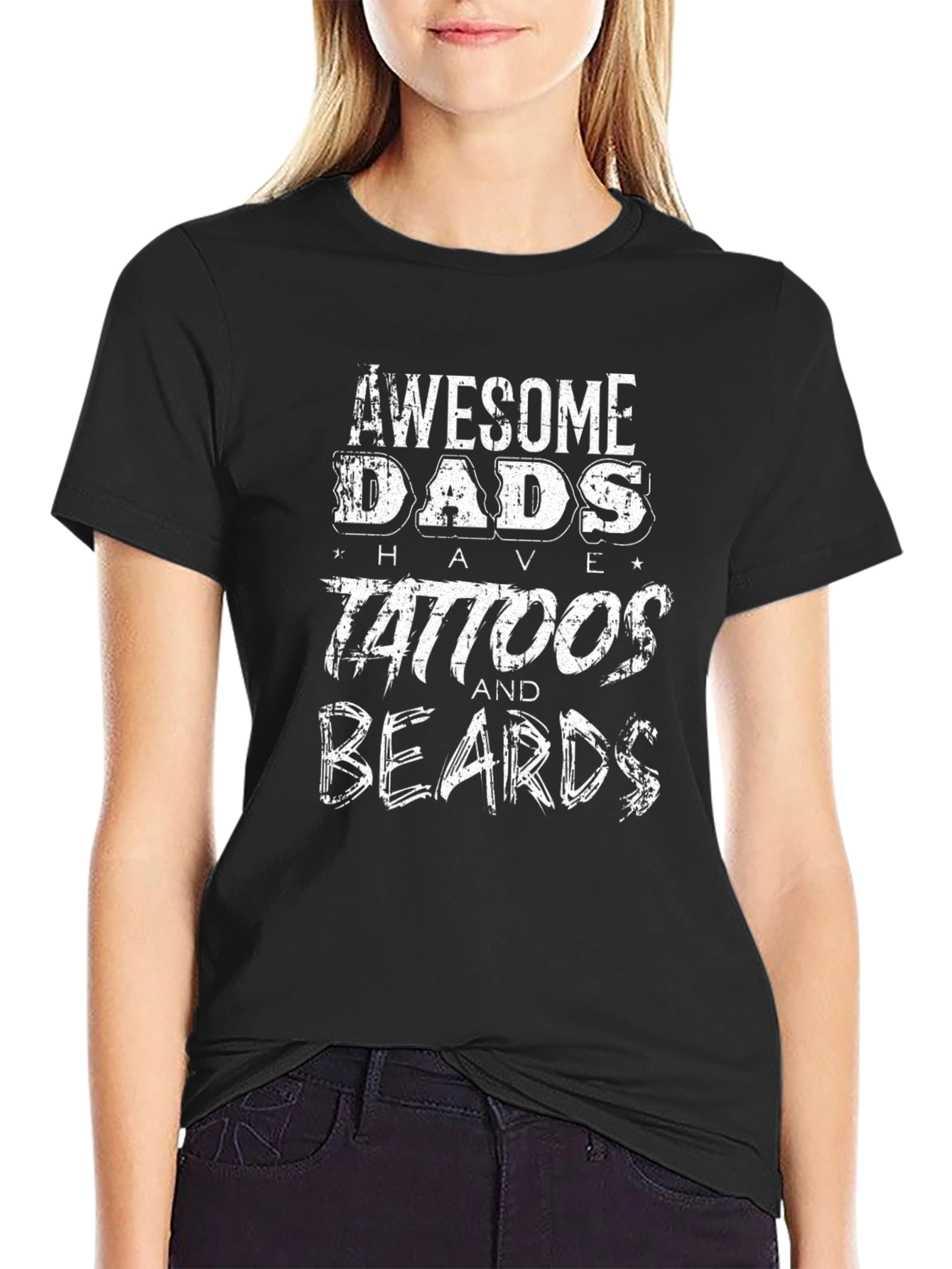 Awesome Dads Tattoos Beards T-Shirt