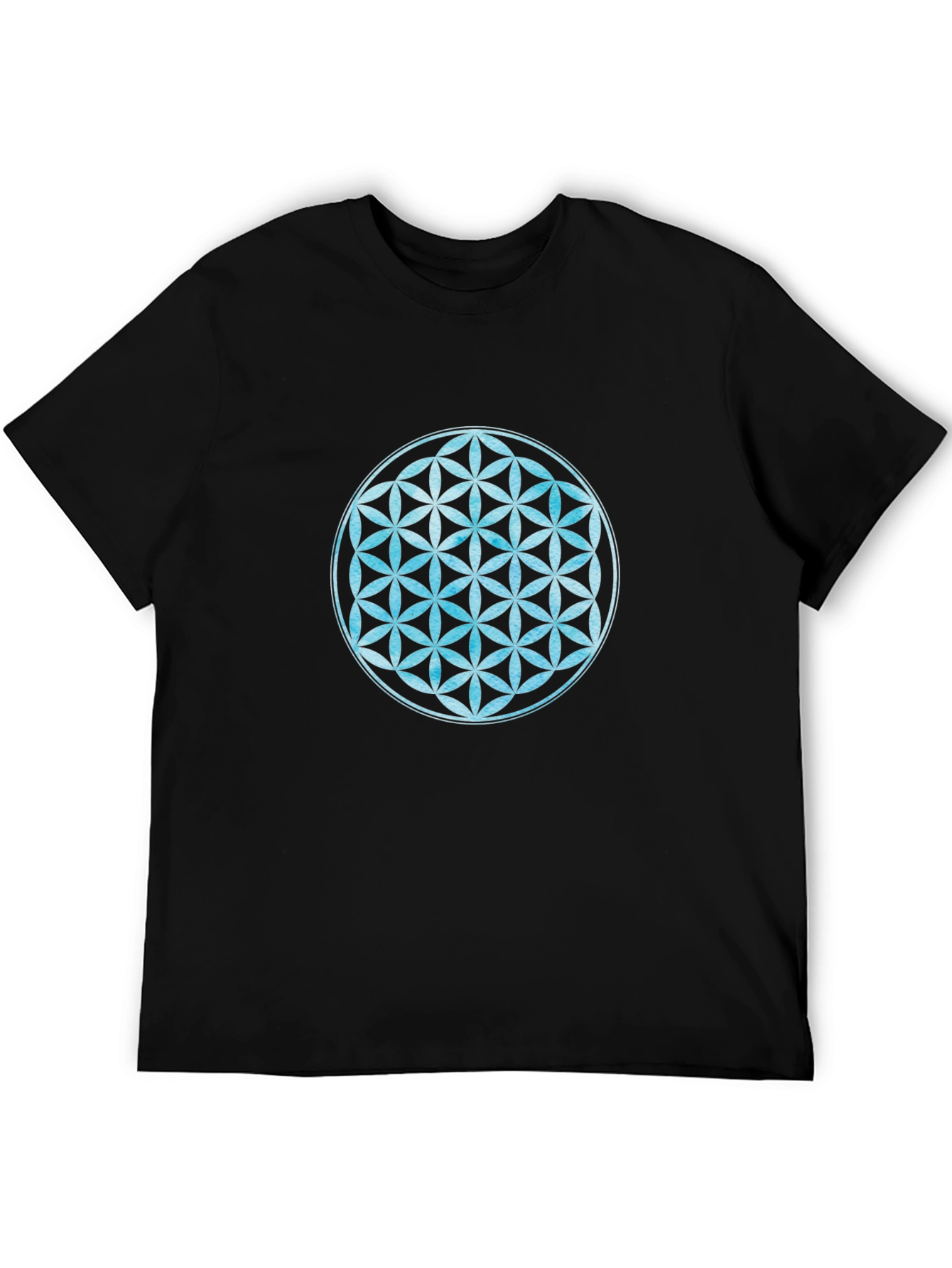 Flower of Life Black Graphic T-Shirt