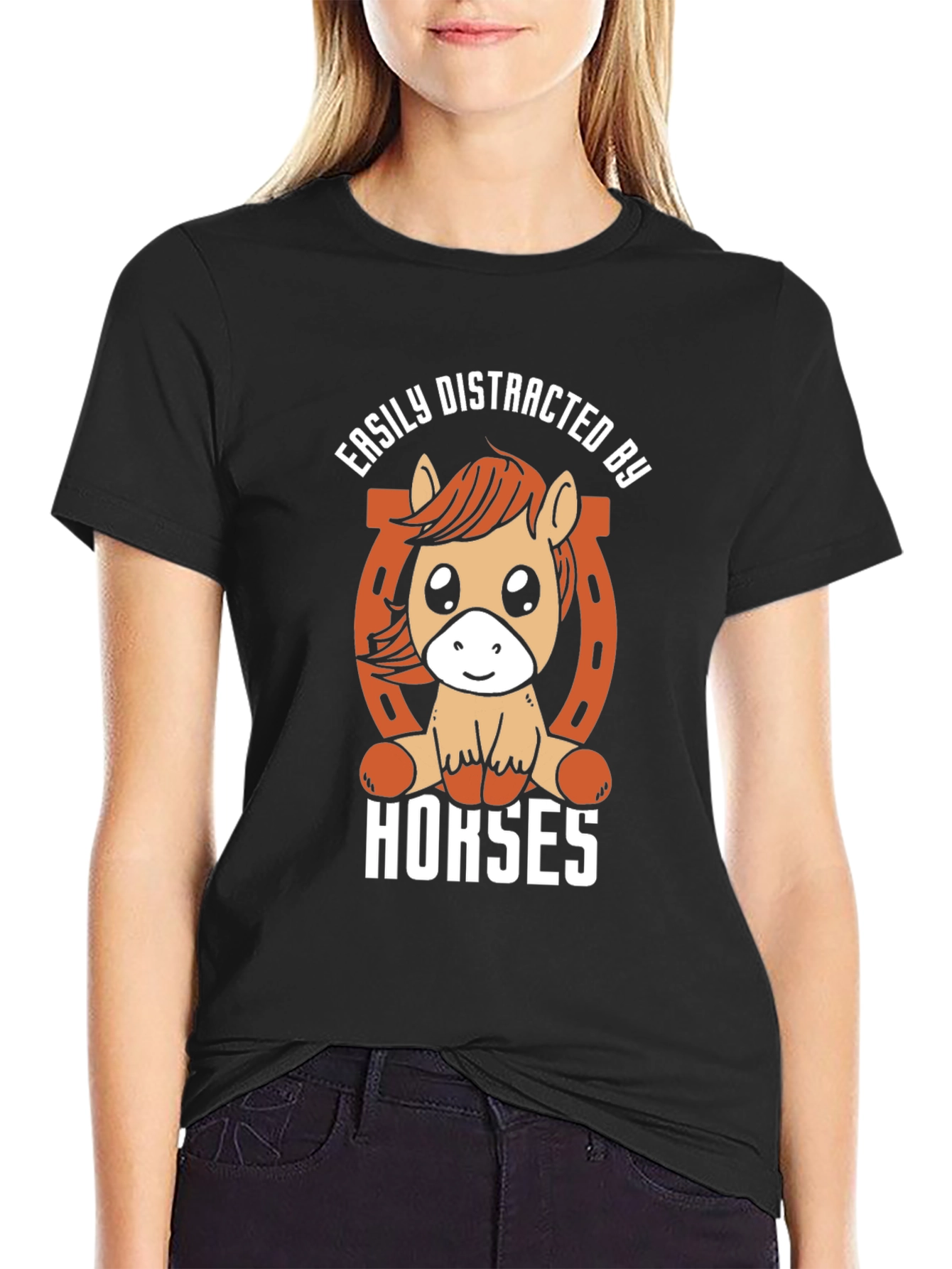 Easily Distracted by Horses Graphic Tee