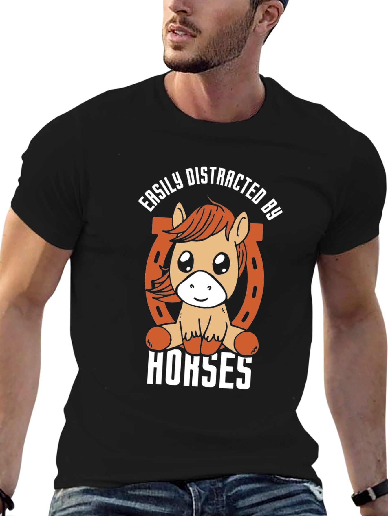 Easily Distracted by Horses Graphic Tee