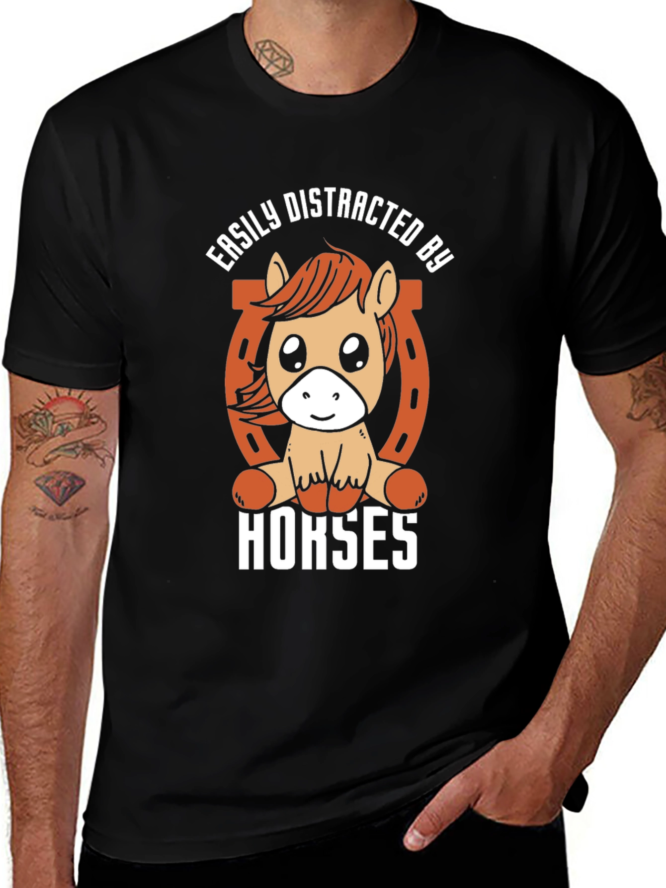 Easily Distracted by Horses Graphic Tee