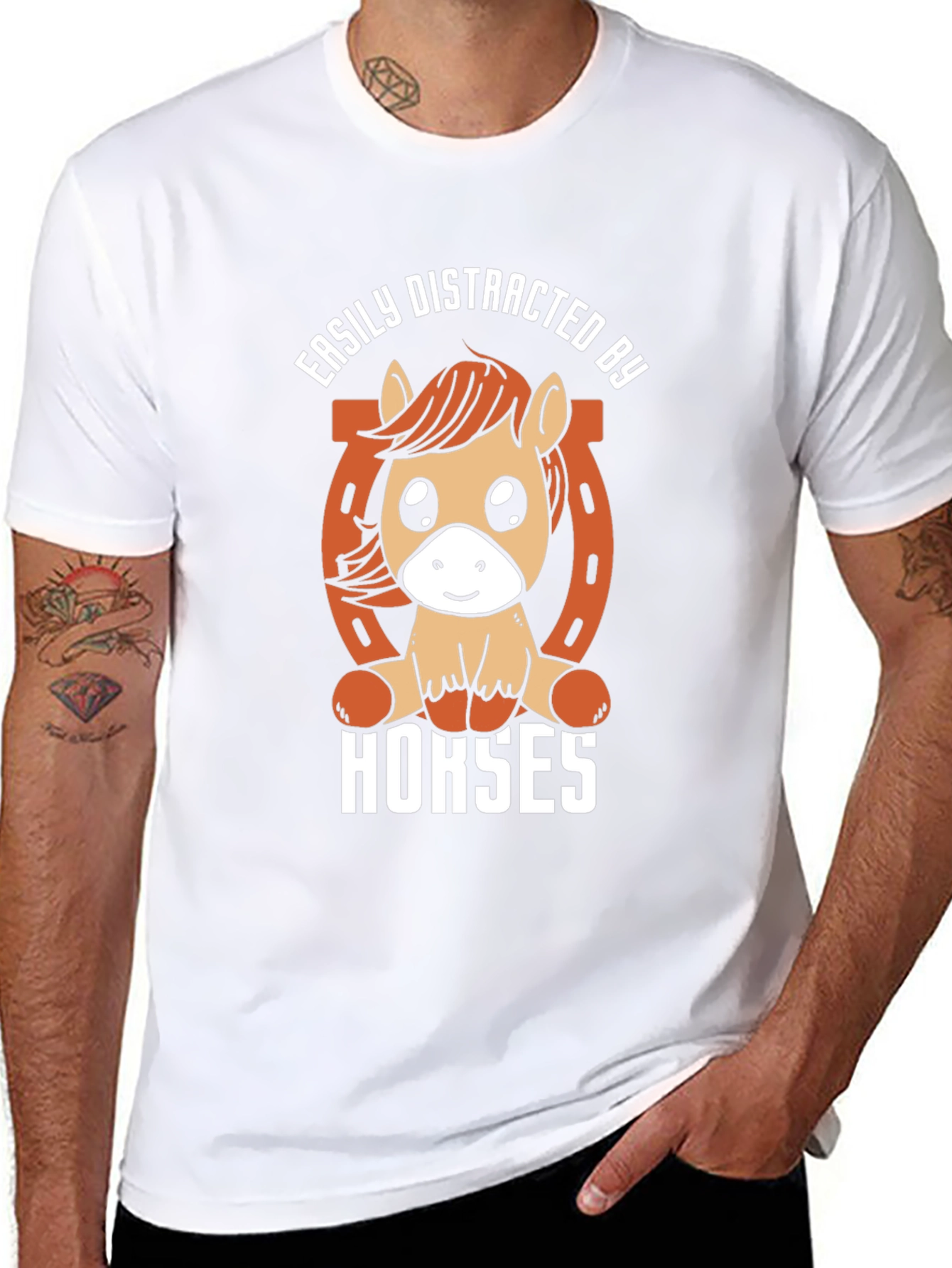 Easily Distracted by Horses Graphic Tee