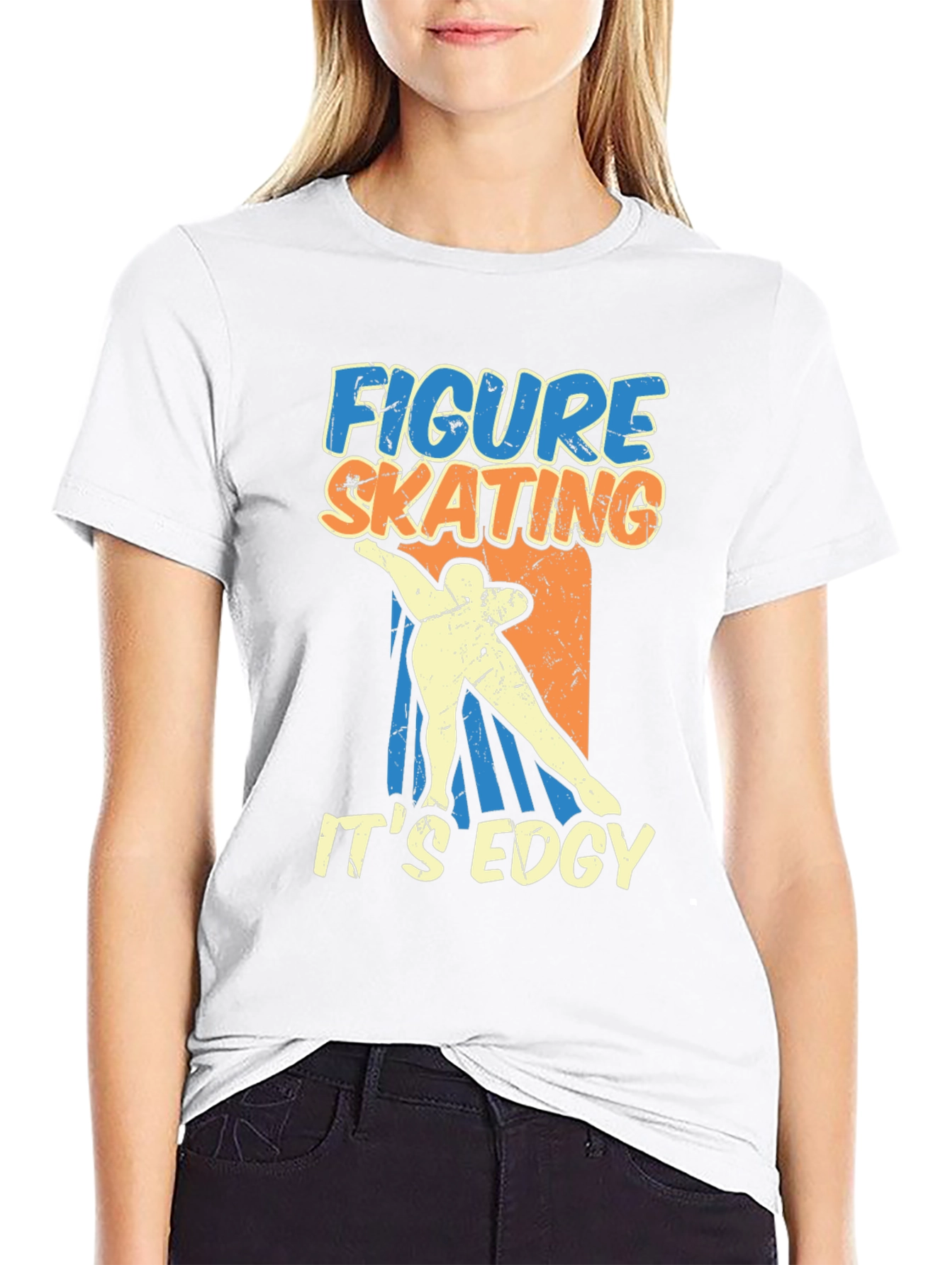 Figure Skating Edgy Graphic T-Shirt