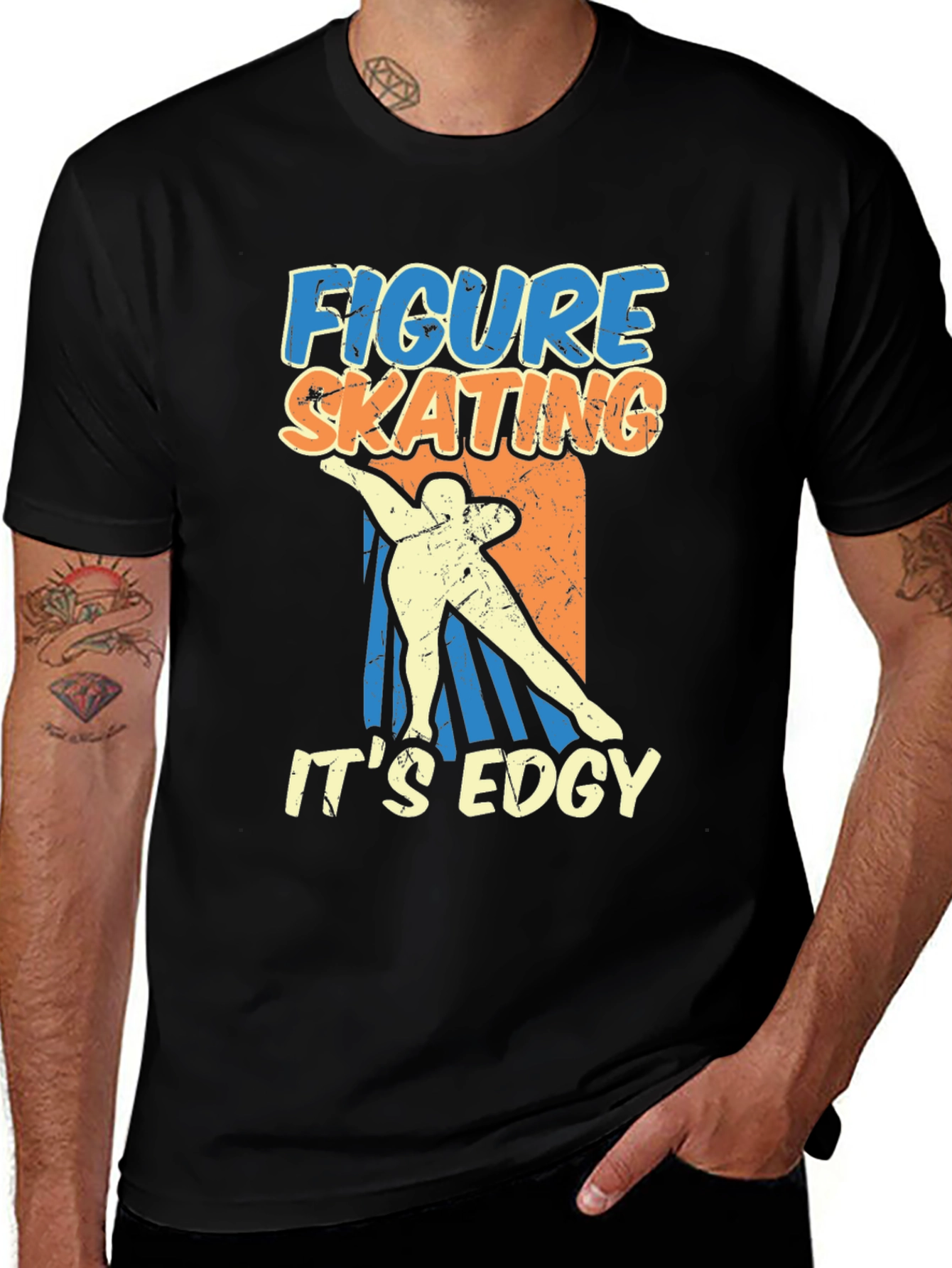 Figure Skating Edgy Graphic T-Shirt