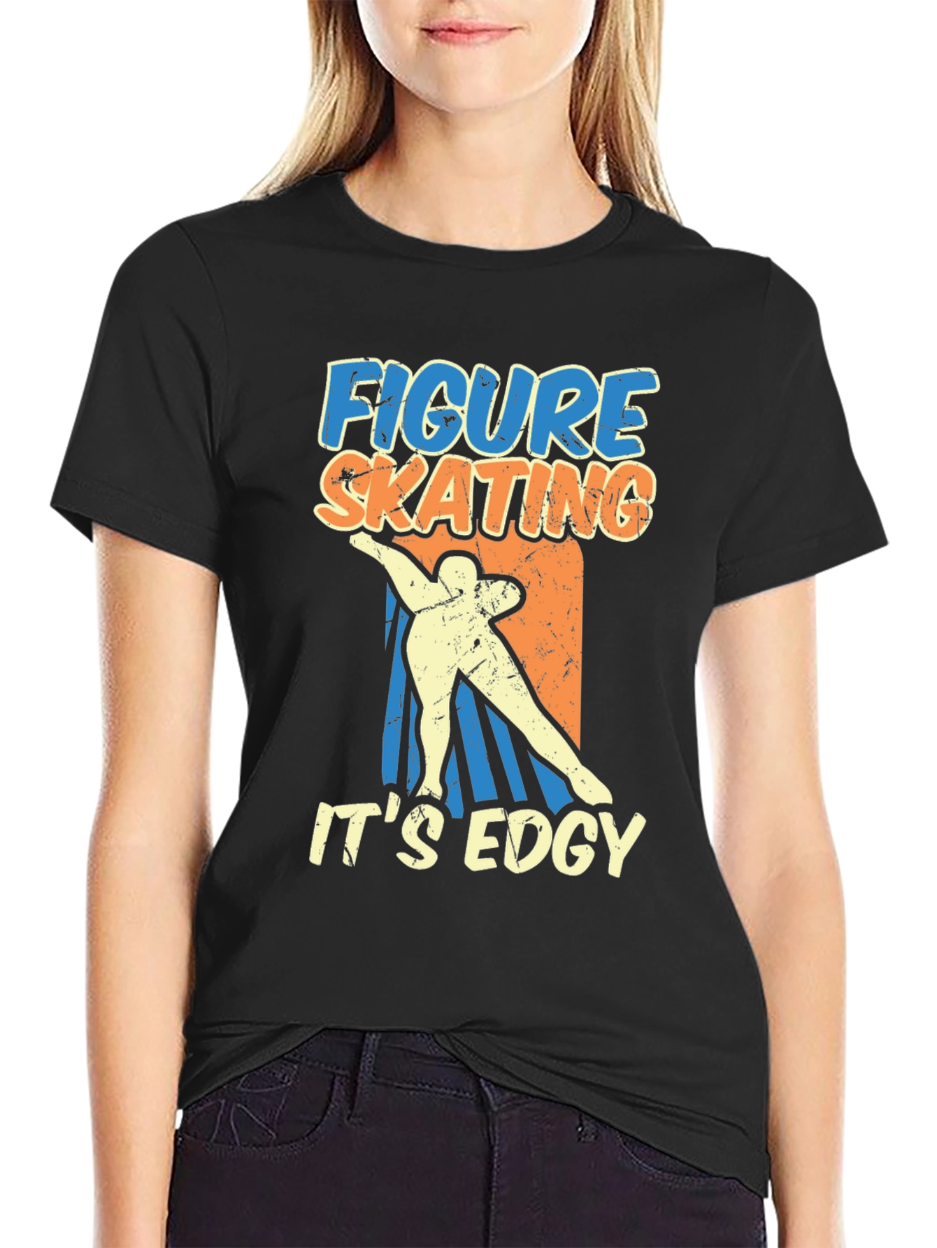 Figure Skating Edgy Graphic T-Shirt