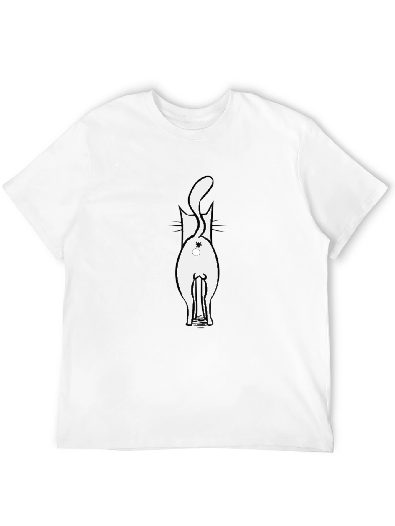 Cat Butt Black T-Shirt - Funny & Unique!